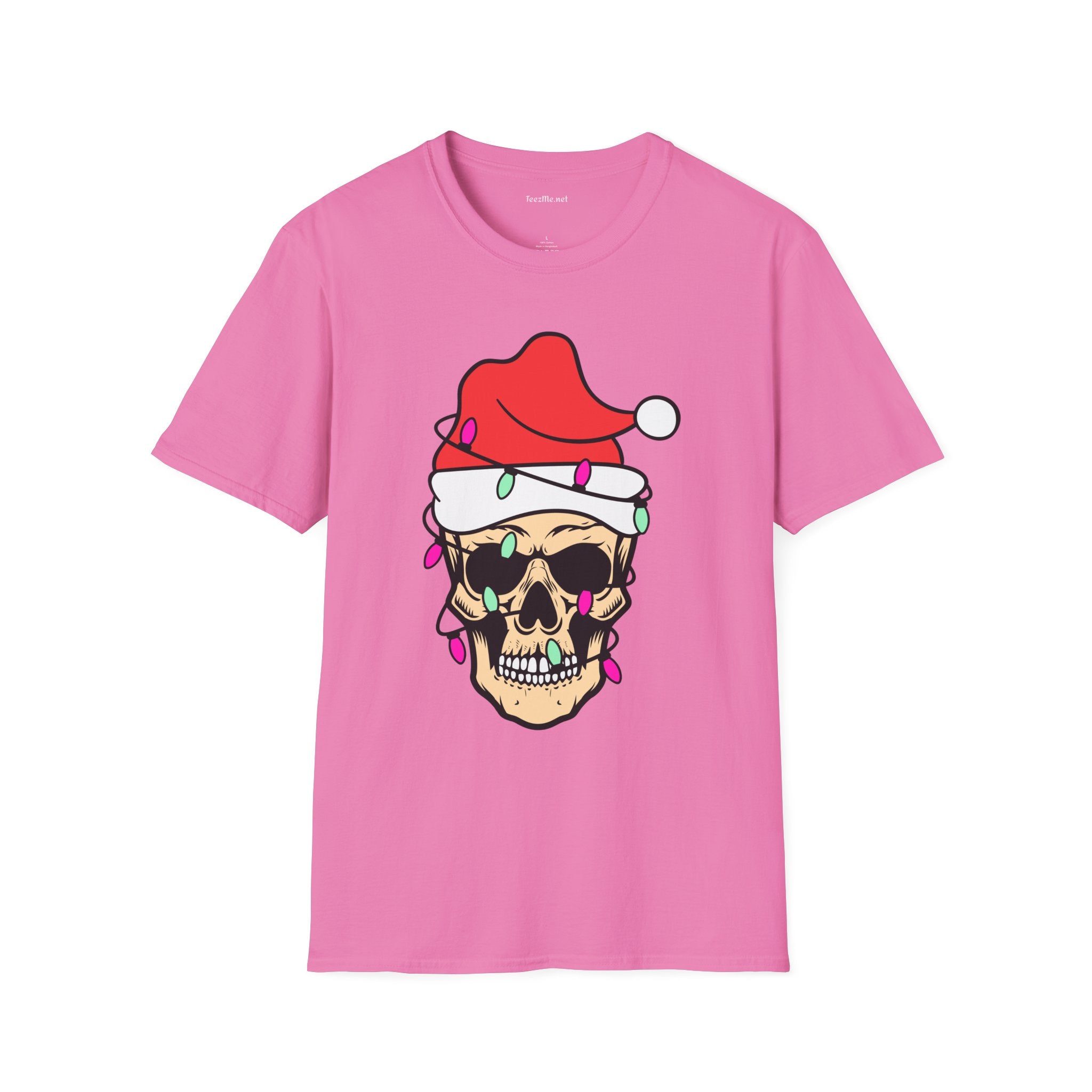 Skeleton Santa Unisex Softstyle T-Shirt 100% Cotton Graphic