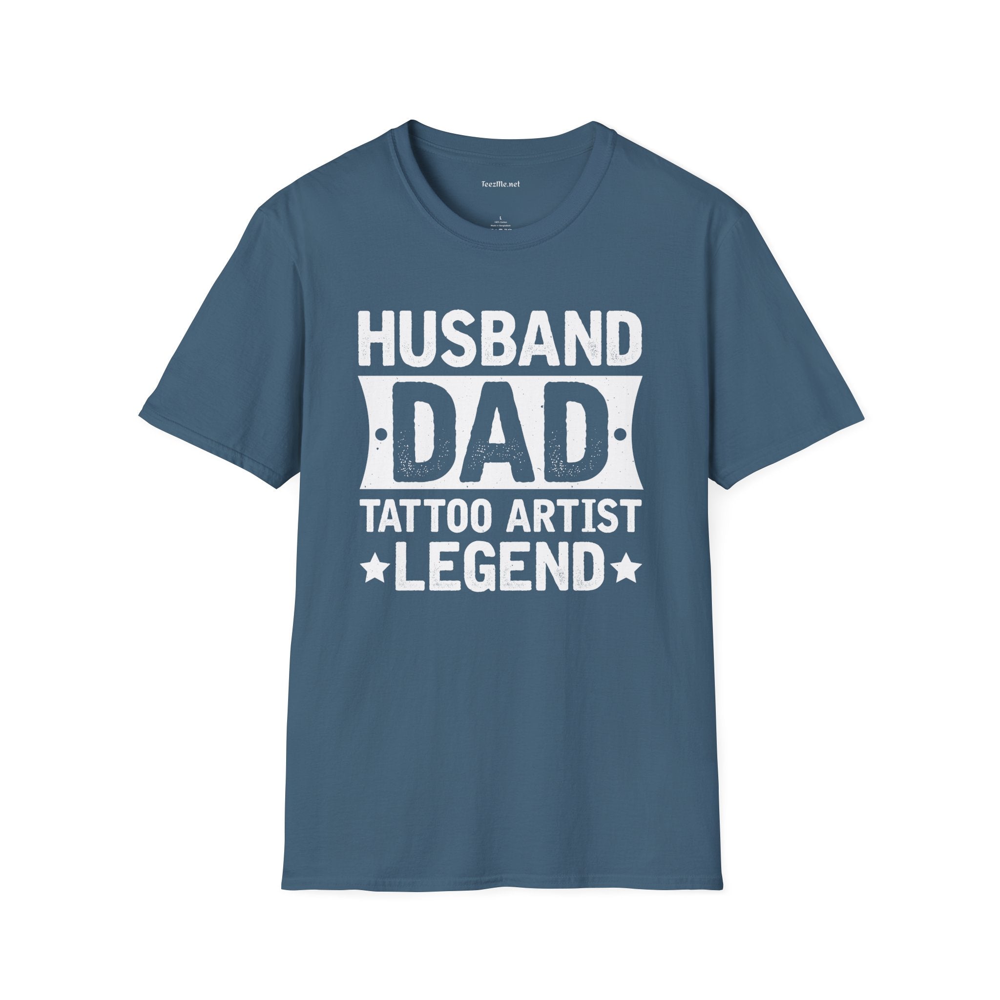Husband DAD Tattoo Artist Unisex Soft Style T-Shirt 100% Cotton Graphic