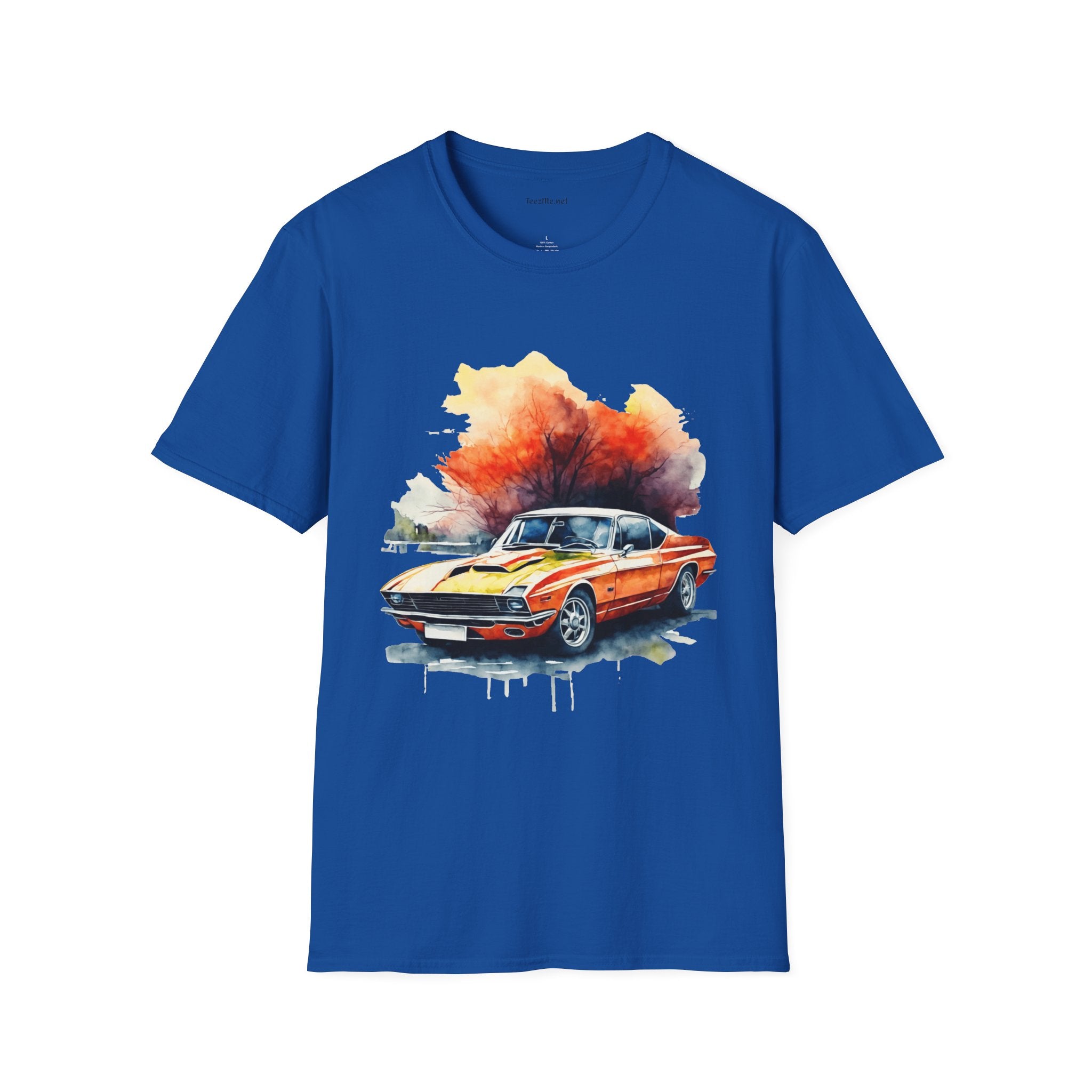 Mustang Car - Unisex Softstyle T-Shirt 100% Cotton Graphic