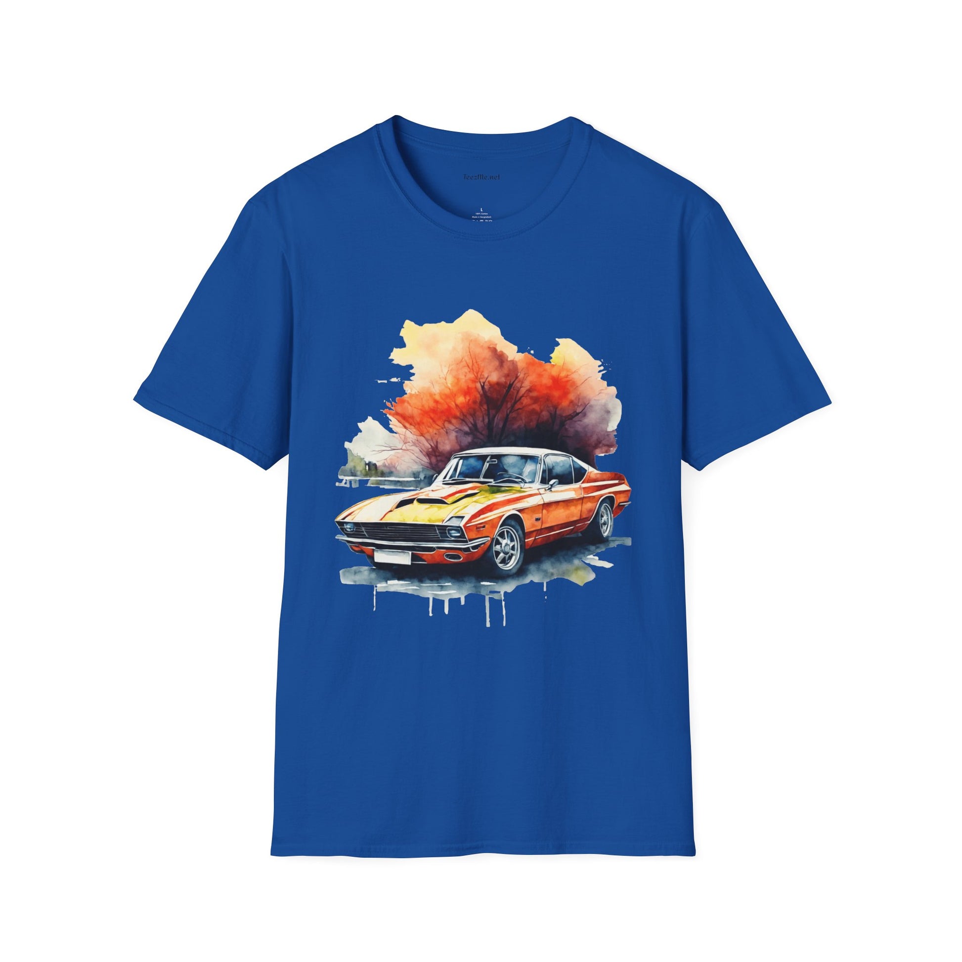 Mustang Car - Unisex Softstyle T-Shirt 100% Cotton Graphic