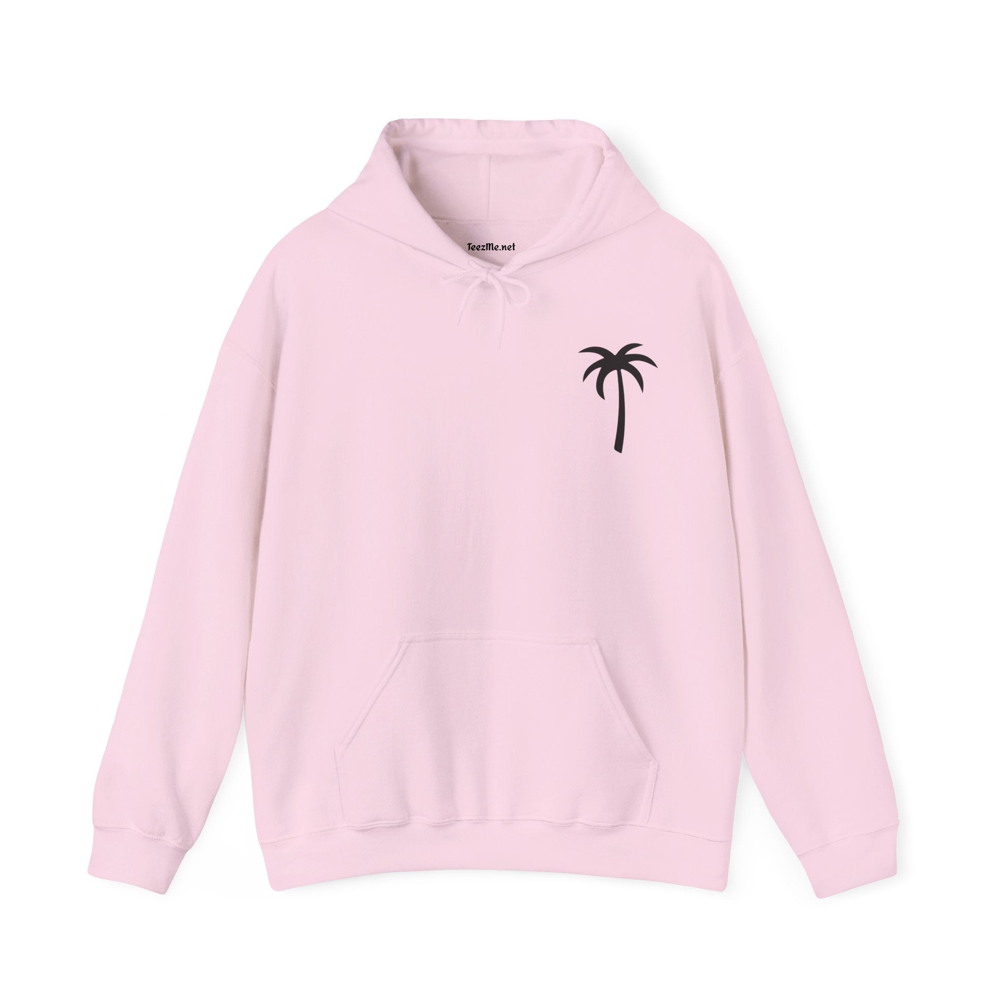 Salty Palm Hoodie — Coastal Script Beach Sweatshirt