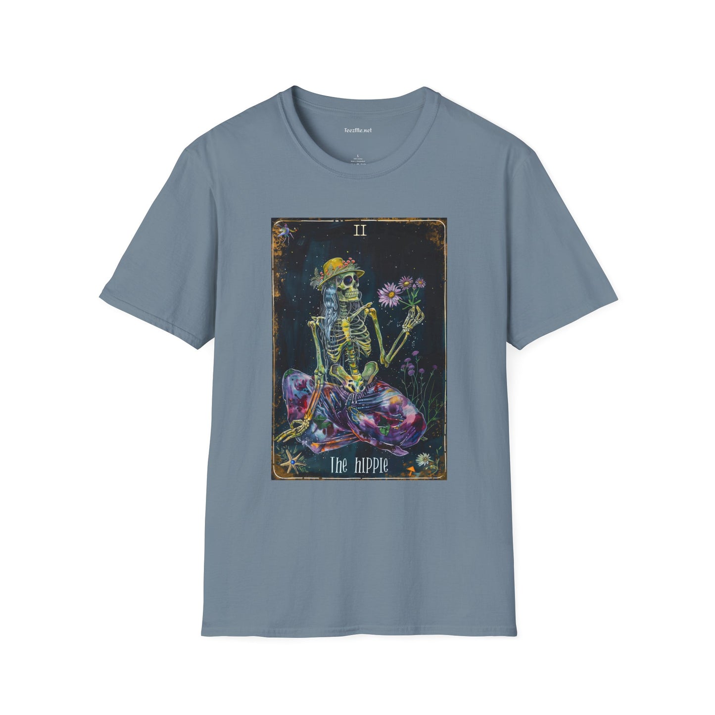 The Hippie Tarot Card Unisex Softstyle T-Shirt 100% Cotton Graphic