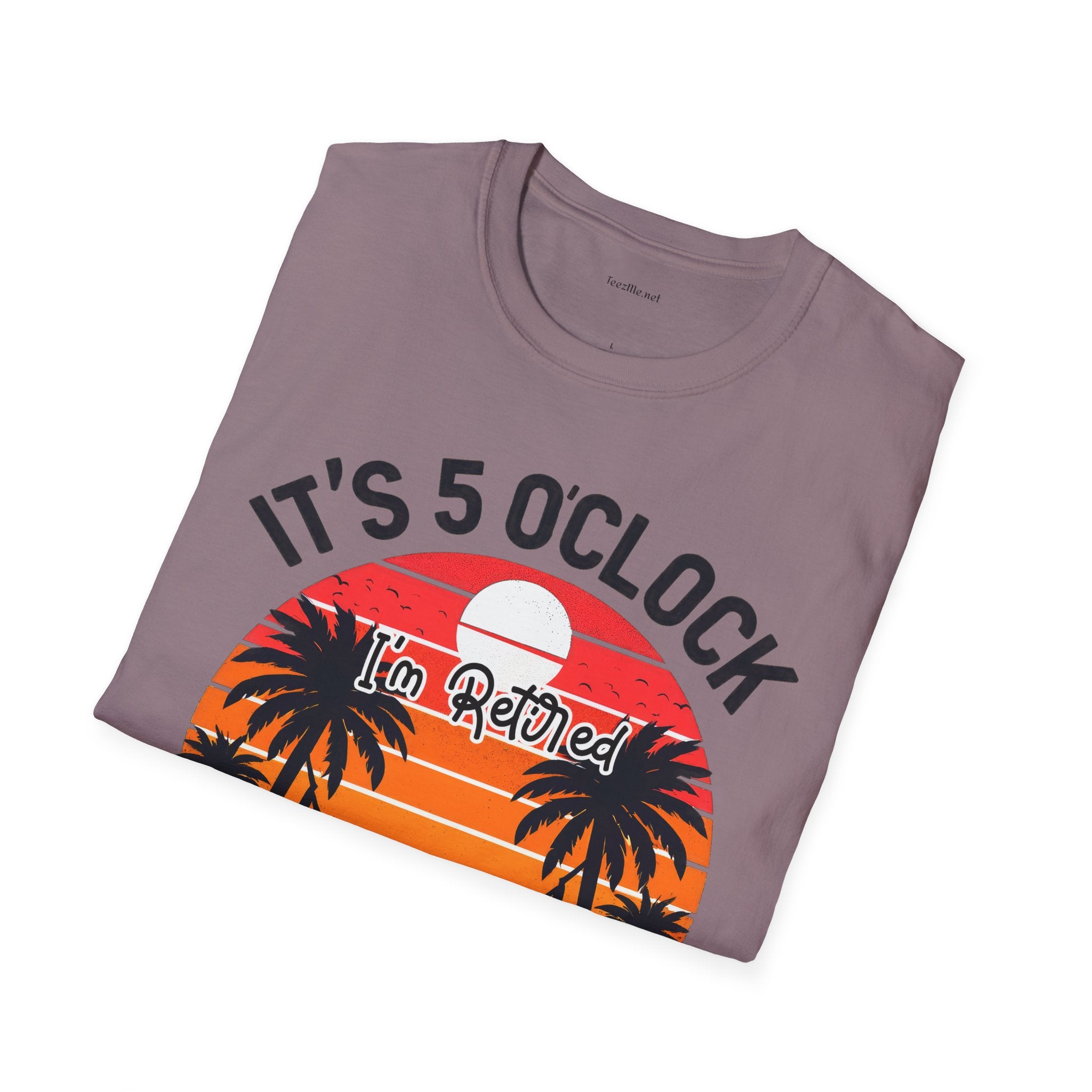 Retired - It's 5 - Unisex Softstyle T-Shirt 100% Cotton Graphic