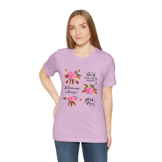 Wild & Free - Unisex Jersey Short Sleeve Tee #BOHO