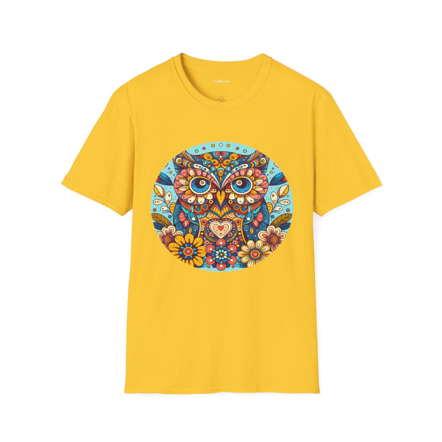 Floral Owl (1) Unisex Softstyle T-Shirt 100% Cotton Graphic