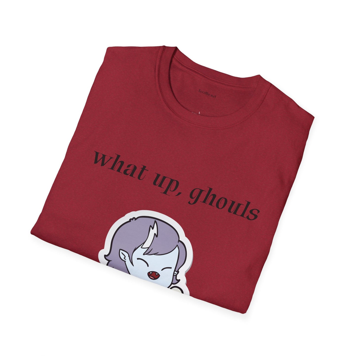 What up, ghouls - Unisex Softstyle T-Shirt 100% Cotton Graphic