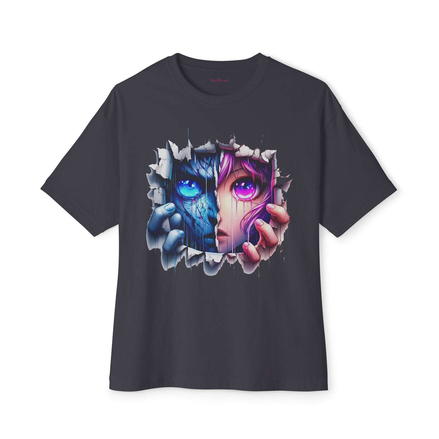 Anime Girl Eyes Unisex Oversized Boxy Tee