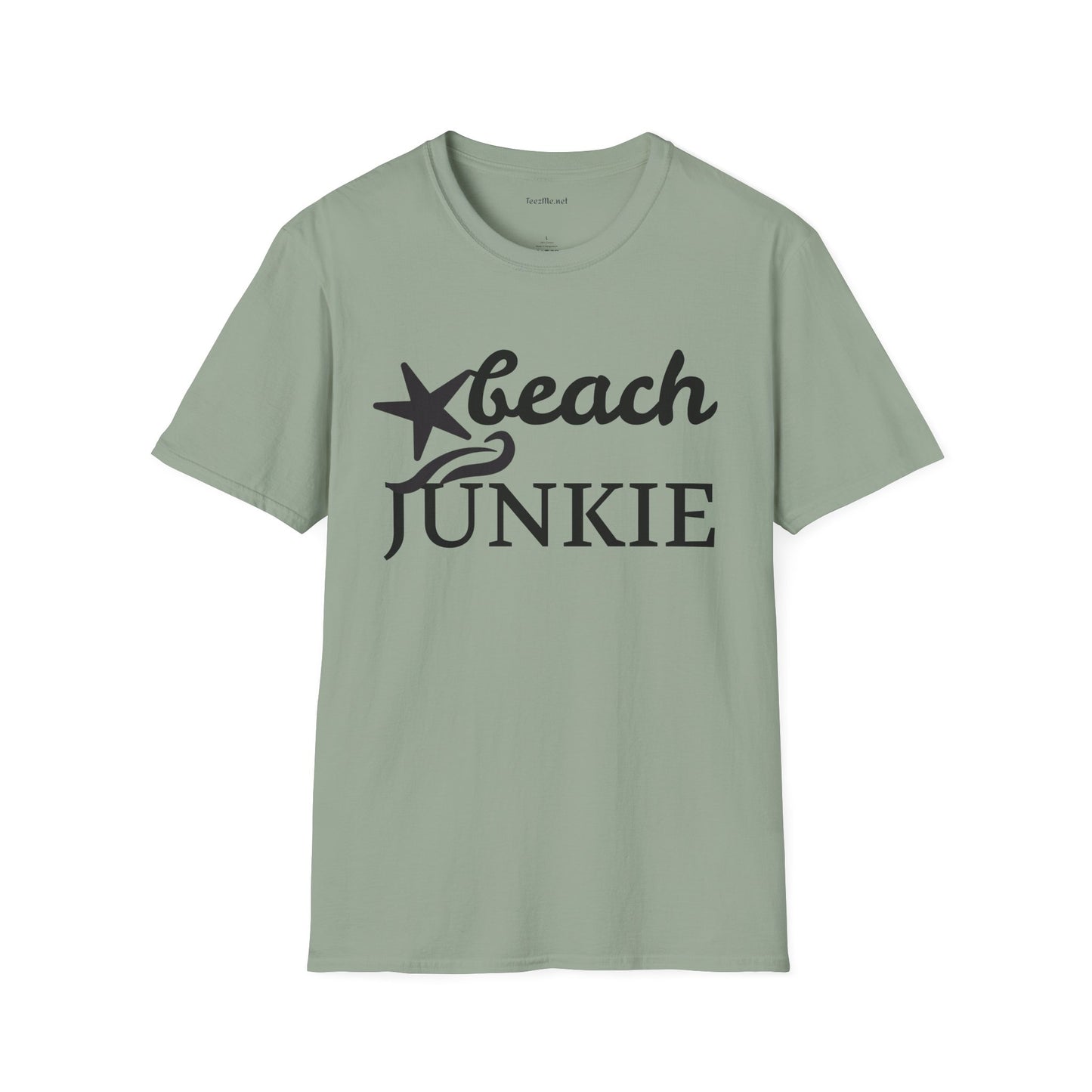 Beach Junkie with Starfish Unisex Softstyle T-Shirt 100% Cotton Graphic