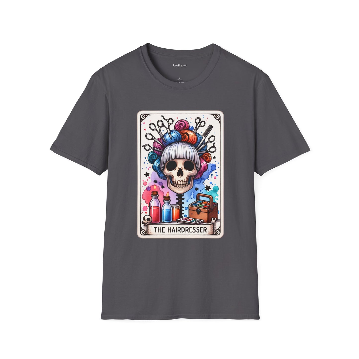 The Hairdresser Tarot Card Unisex Softstyle T-Shirt 100% Cotton Graphic