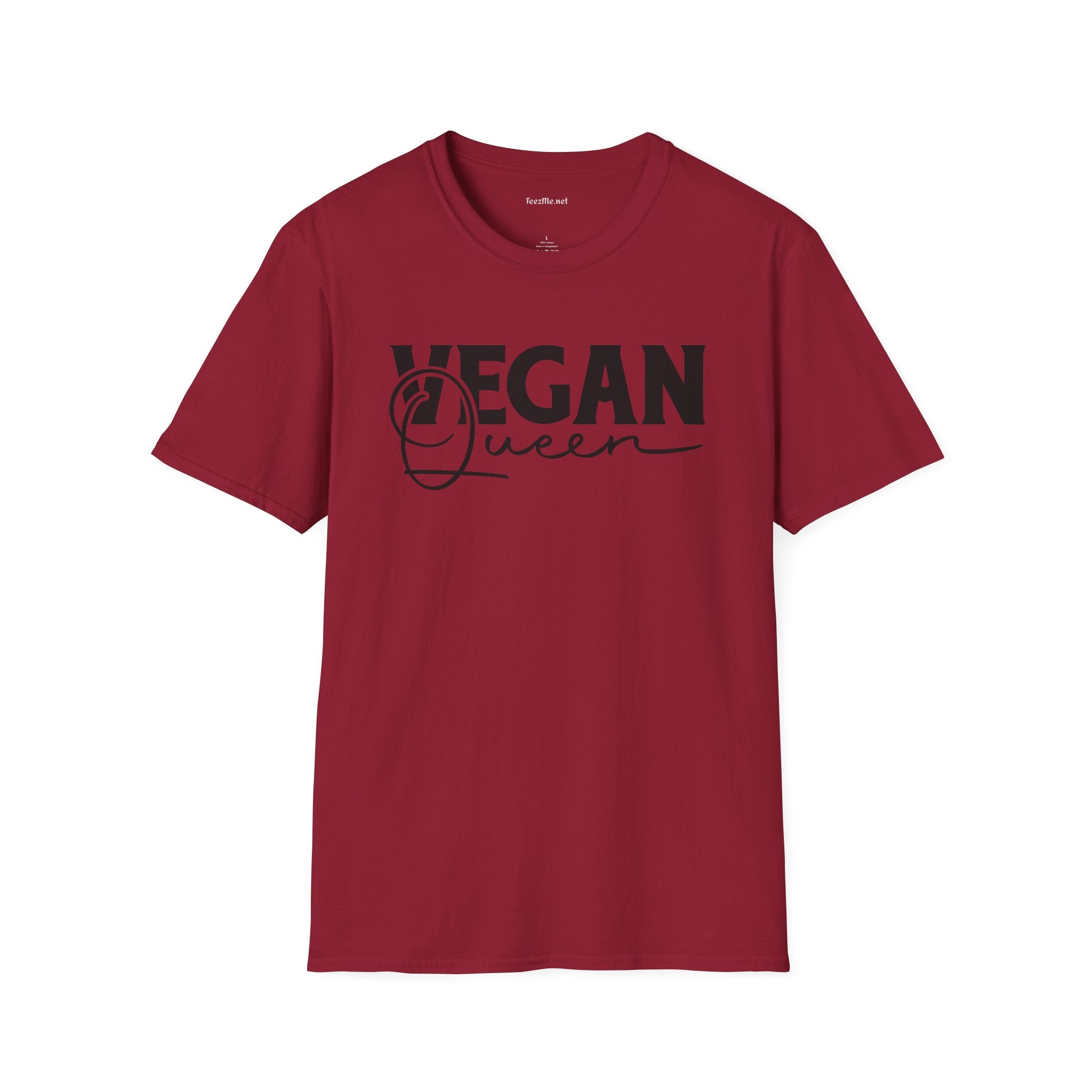 Vegan Queen Unisex Softstyle T-Shirt 100% Cotton Graphic