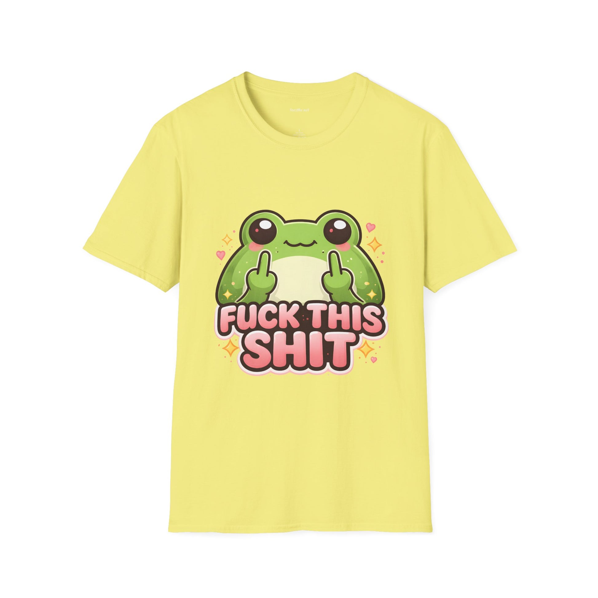 Cute Frog Middle Finger T-Shirt — “Fuck This Shit” Graphic Tee