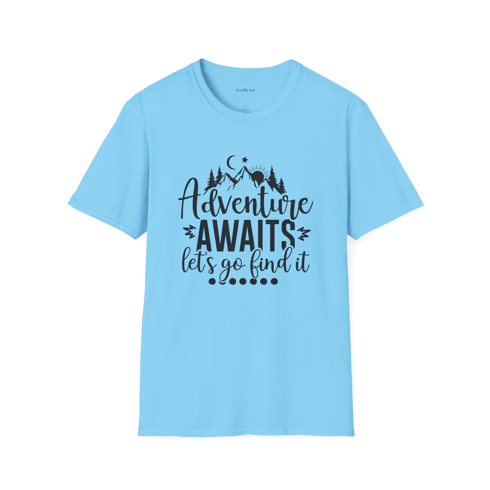 Adventure Awaits Unisex Softstyle T-Shirt 100% Cotton Graphic