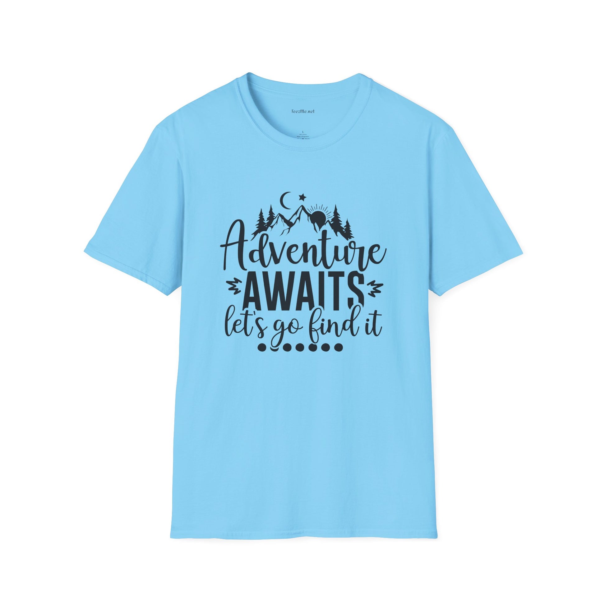 Adventure Awaits Unisex Softstyle T-Shirt 100% Cotton Graphic