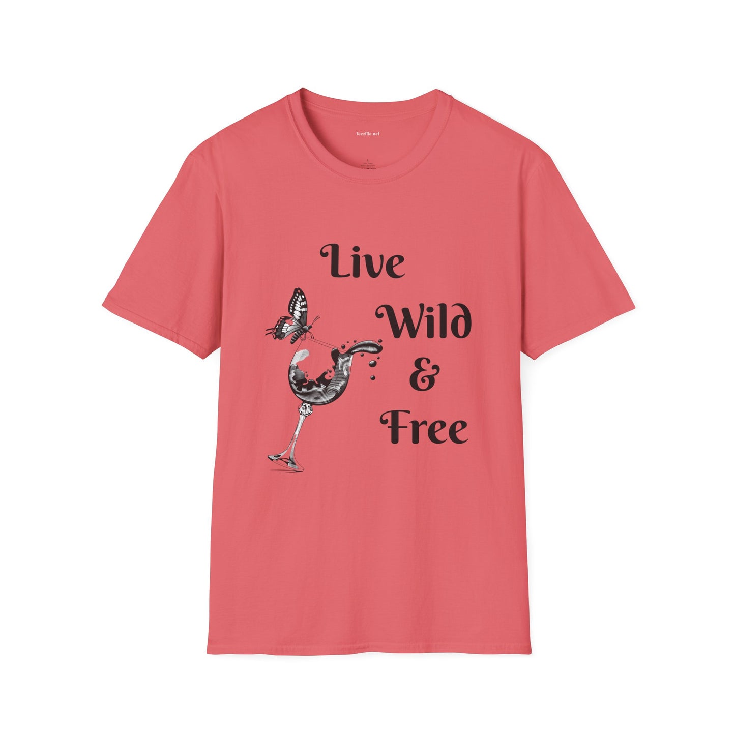 Live Wild & Free -  Unisex Softstyle T-Shirt 100% Cotton Graphic