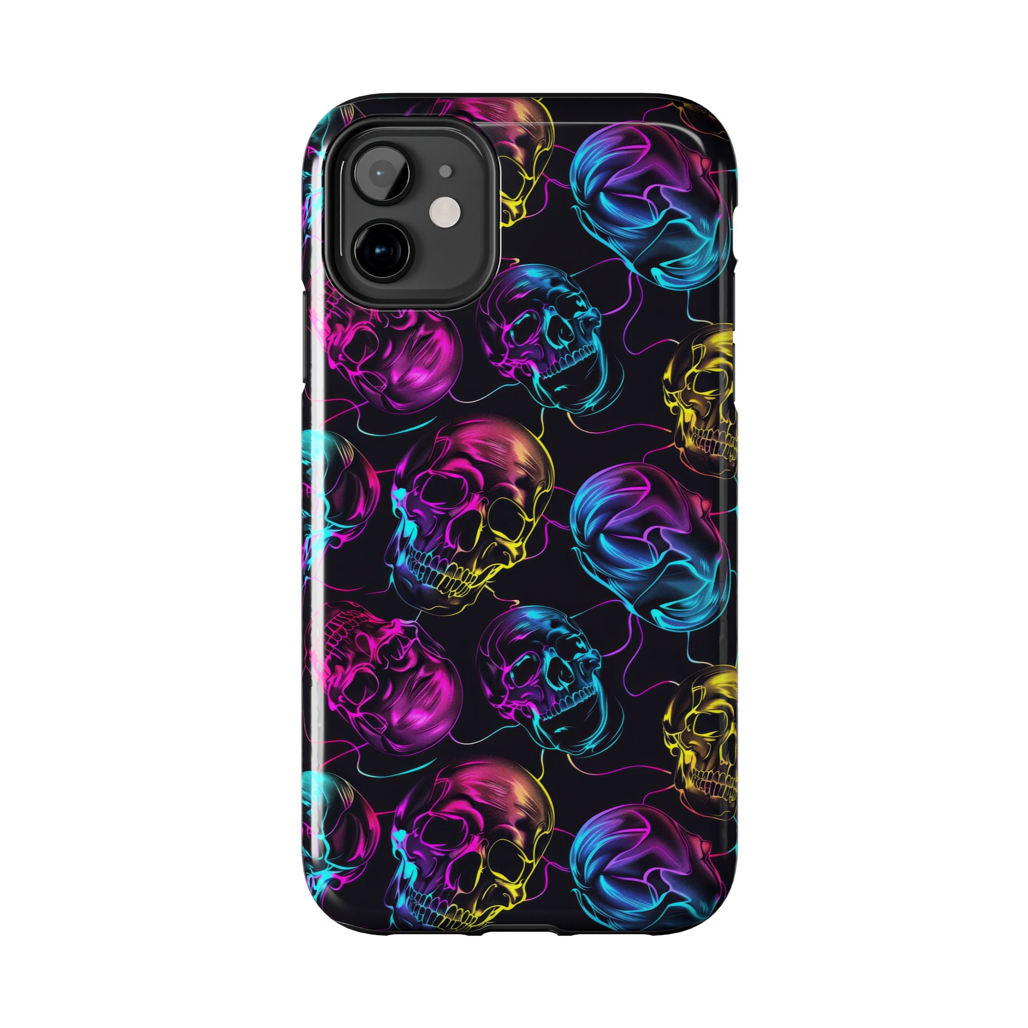 Neon Skull Cell Phone Case Tough Phone Cases