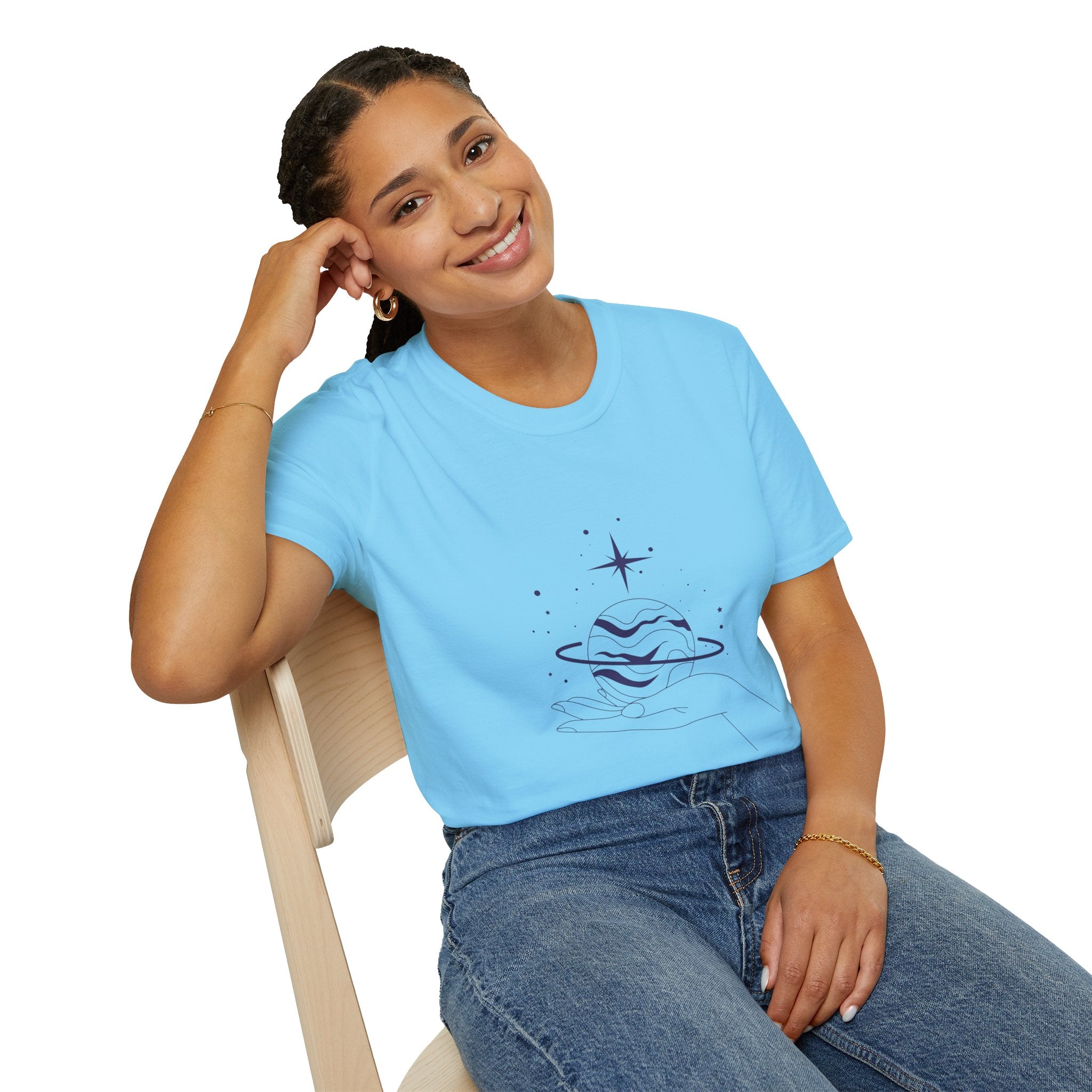 Mystic Woman (image) - Unisex Softstyle T-Shirt 100% Cotton Graphic