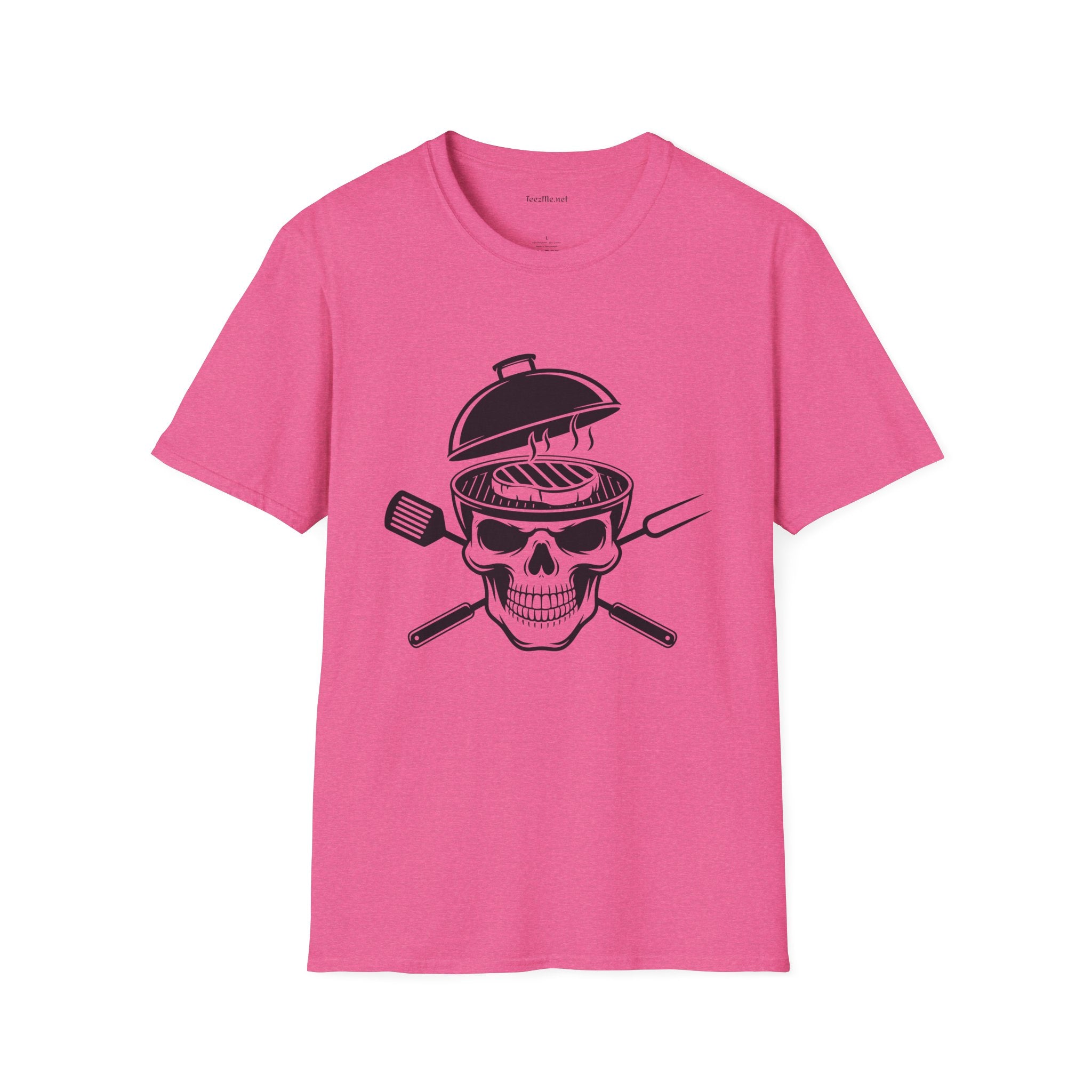 Grilling Skeleton Unisex Softstyle T-Shirt 100% Cotton Graphic