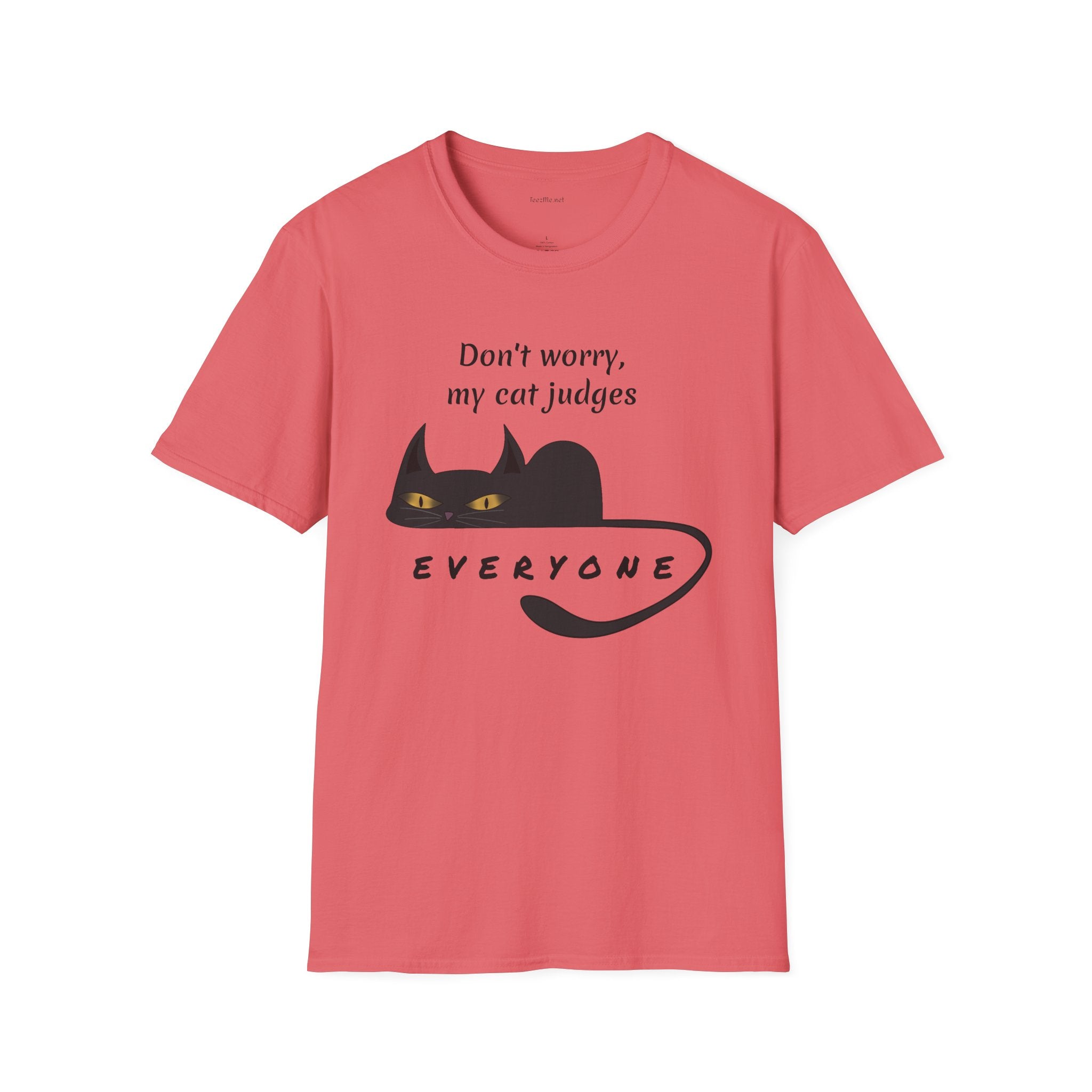 Judging Cat - Unisex Softstyle T-Shirt 100% Cotton Graphic