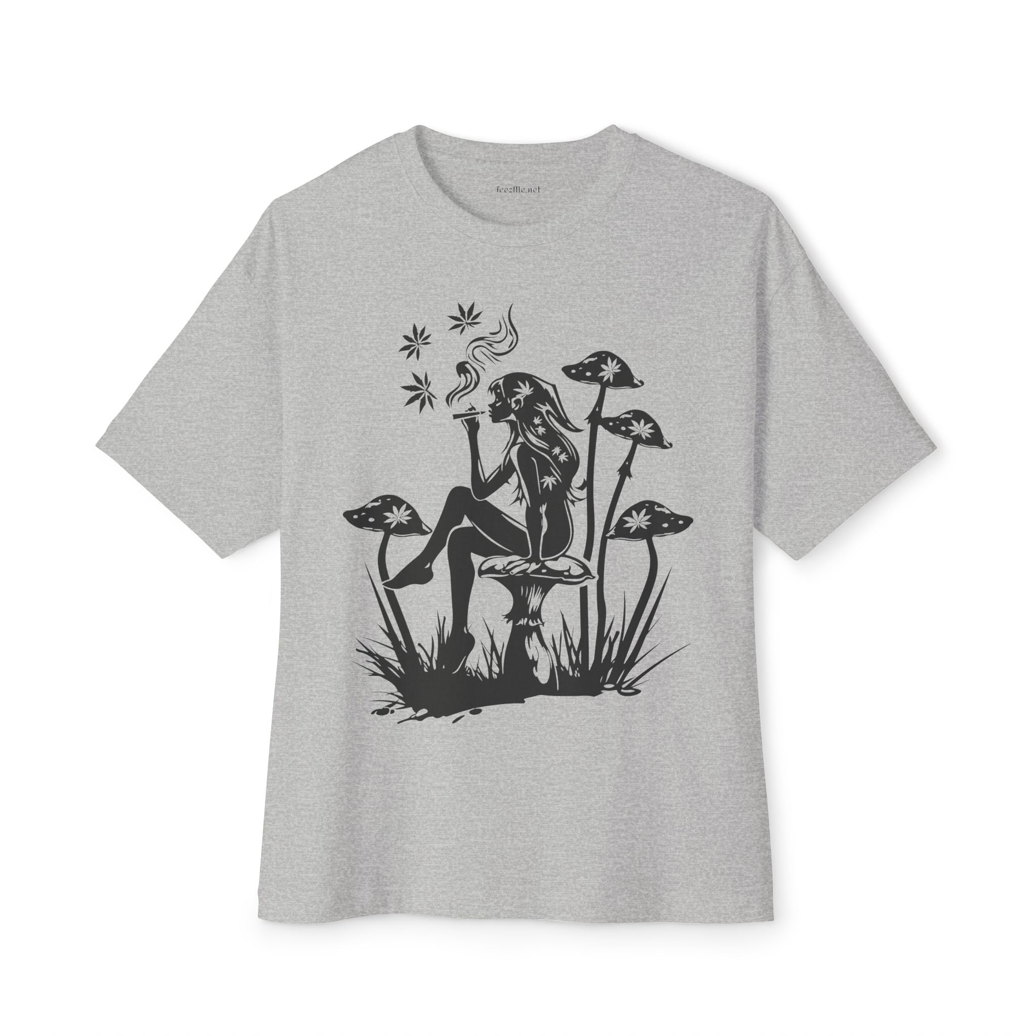 Fairy Smoking Weed2 - Unisex Oversized Boxy Tee