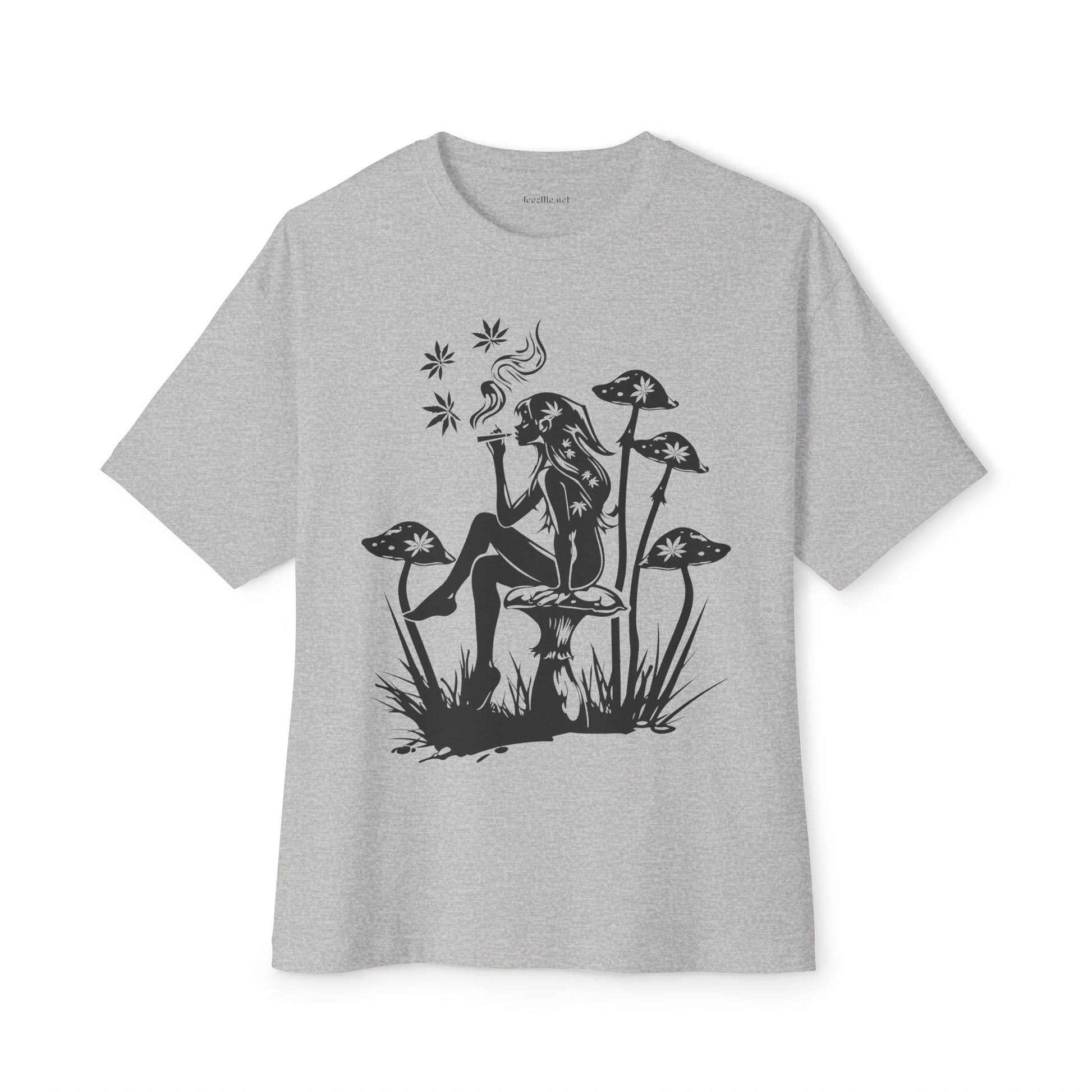 Fairy Smoking Weed2 - Unisex Oversized Boxy Tee