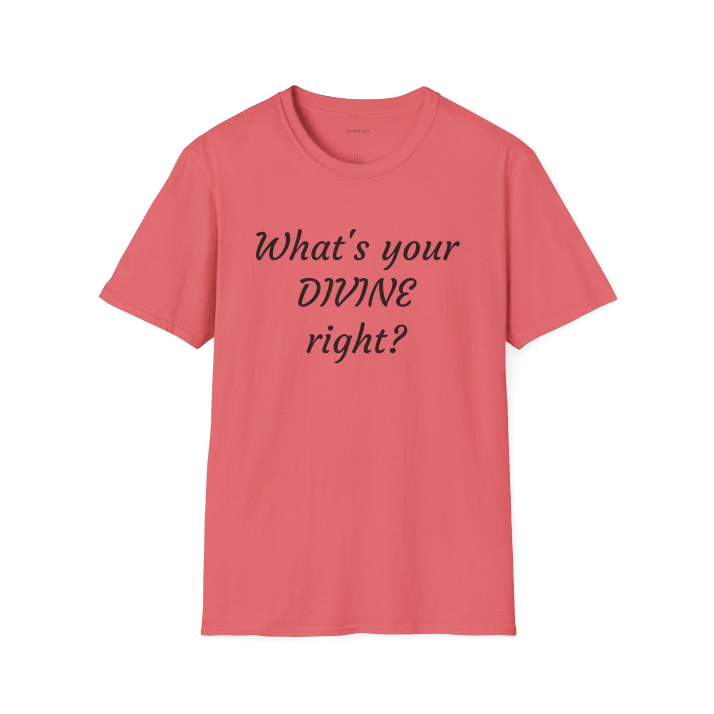 What's your DIVINE right? - Unisex Softstyle T-Shirt 100% Cotton Graphic
