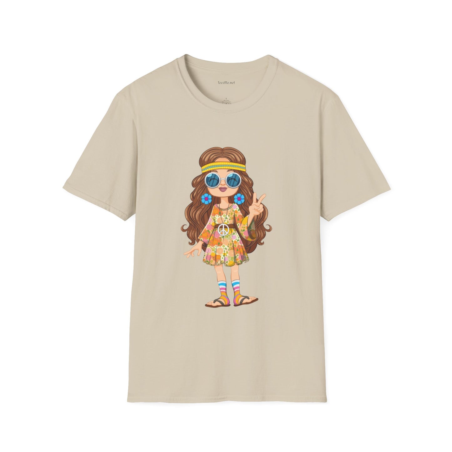 Hippie Girl - Unisex Ultra Cotton Tee 100% Cotton Graphic