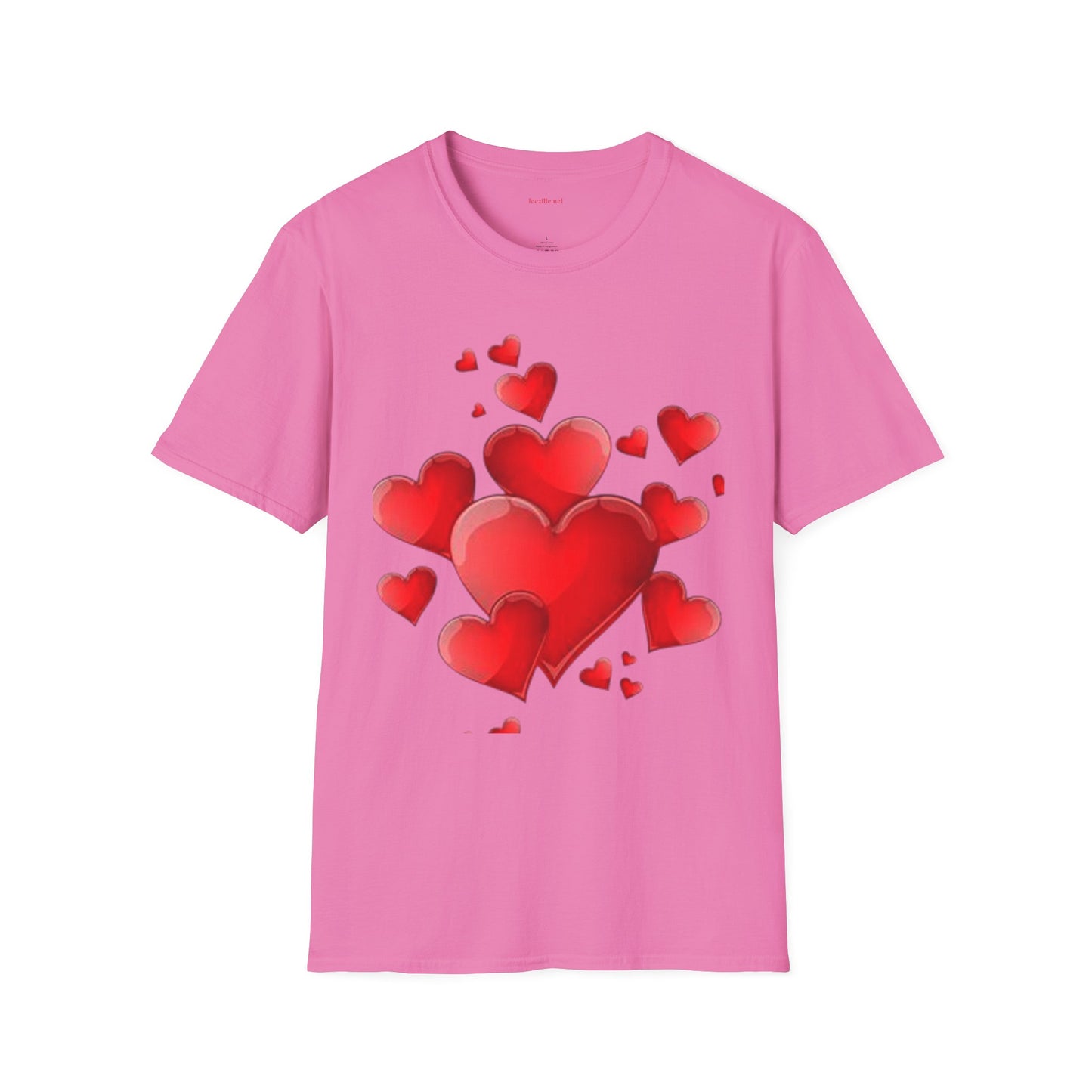 Red Hearts - Unisex Softstyle T-Shirt 100% Cotton Graphic