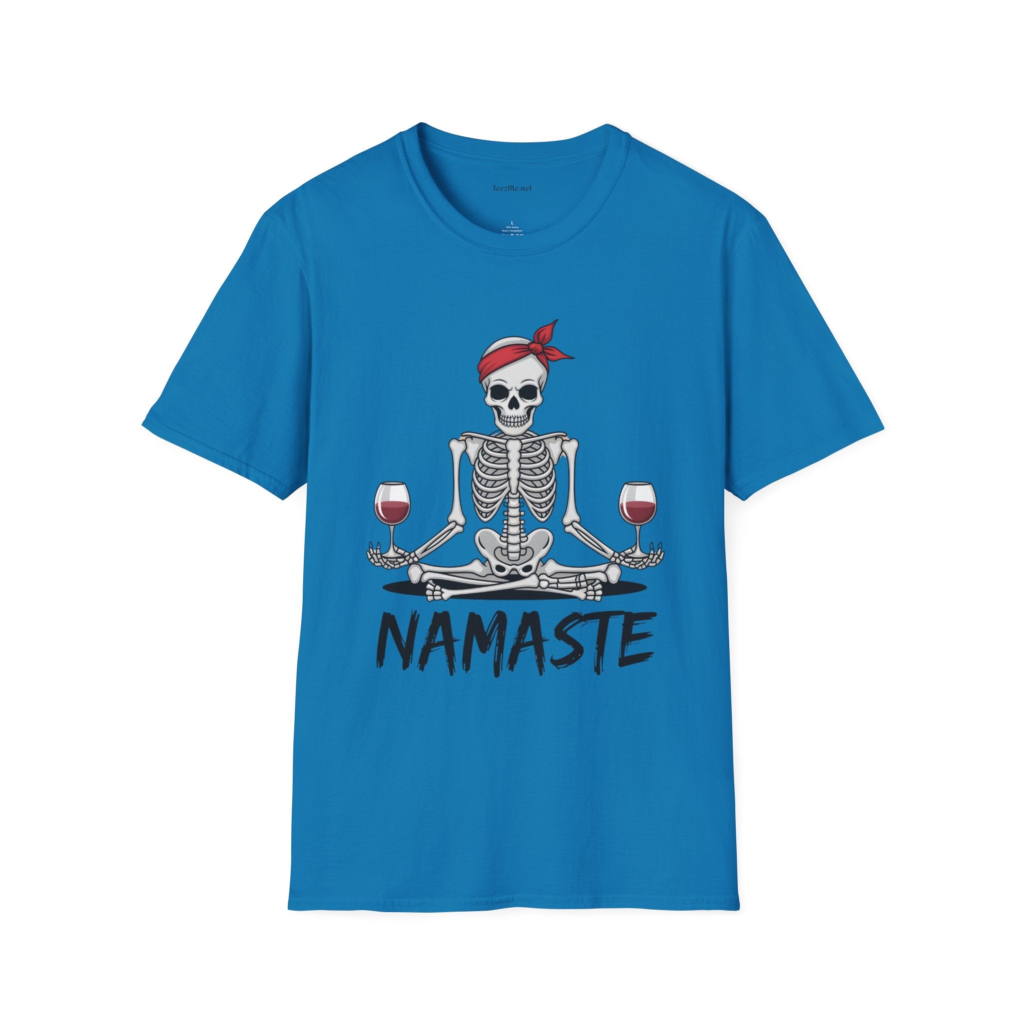 Namaste Skeleton - Unisex Softstyle T-Shirt 100% Cotton Graphic