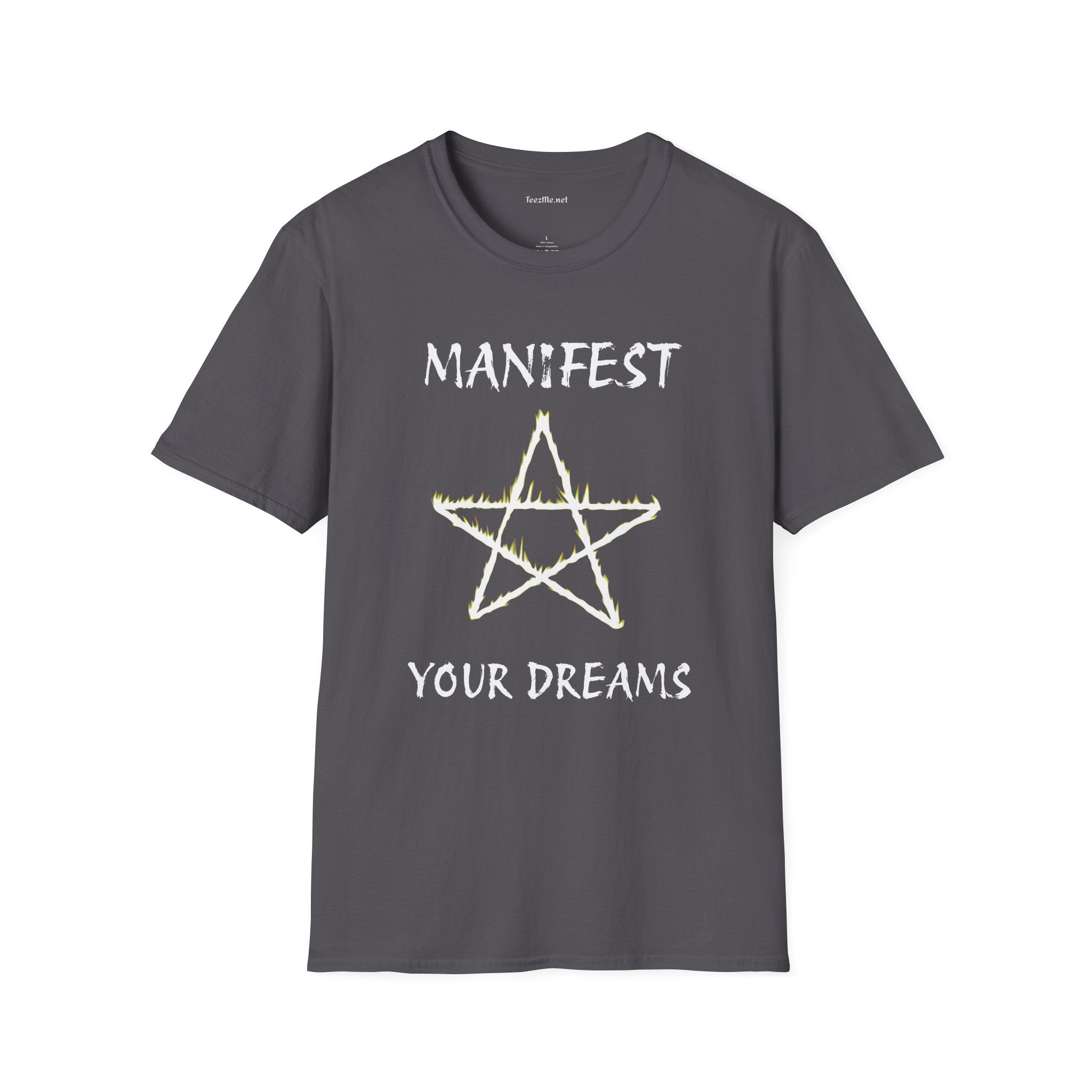 Manifest Your Dreams with Star - Unisex Softstyle T-Shirt 100% Cotton Graphic