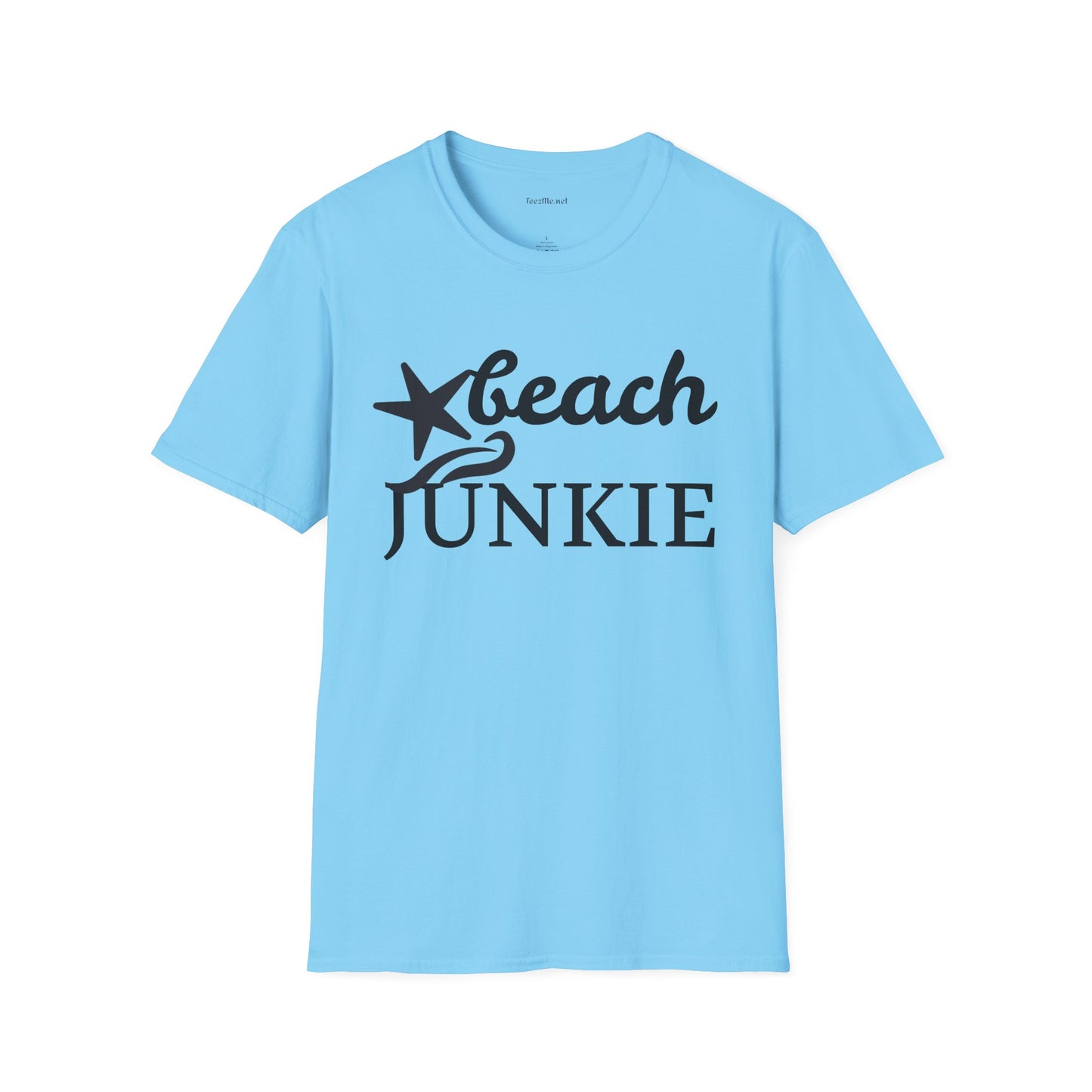 Beach Junkie with Starfish Unisex Softstyle T-Shirt 100% Cotton Graphic