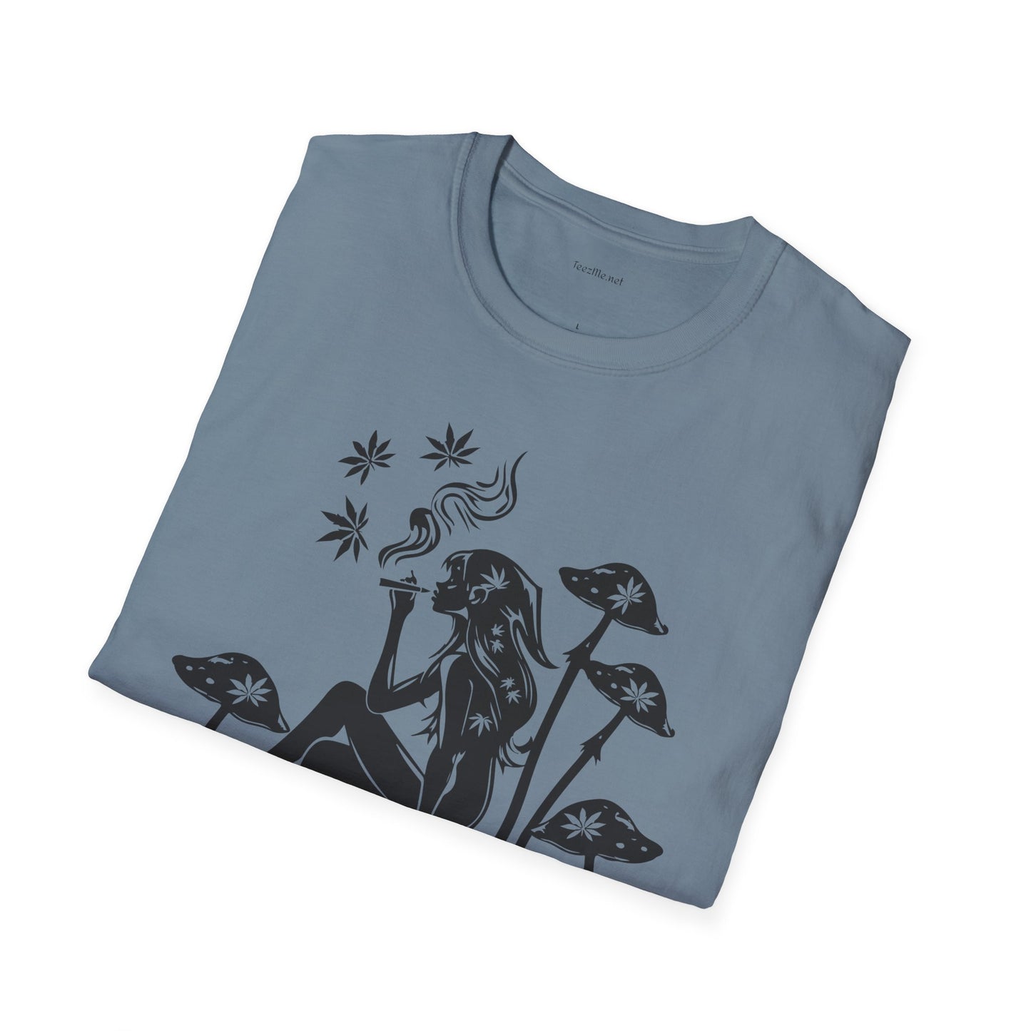 Fairy Smoking Weed - Unisex Softstyle T-Shirt 100% Cotton Graphic