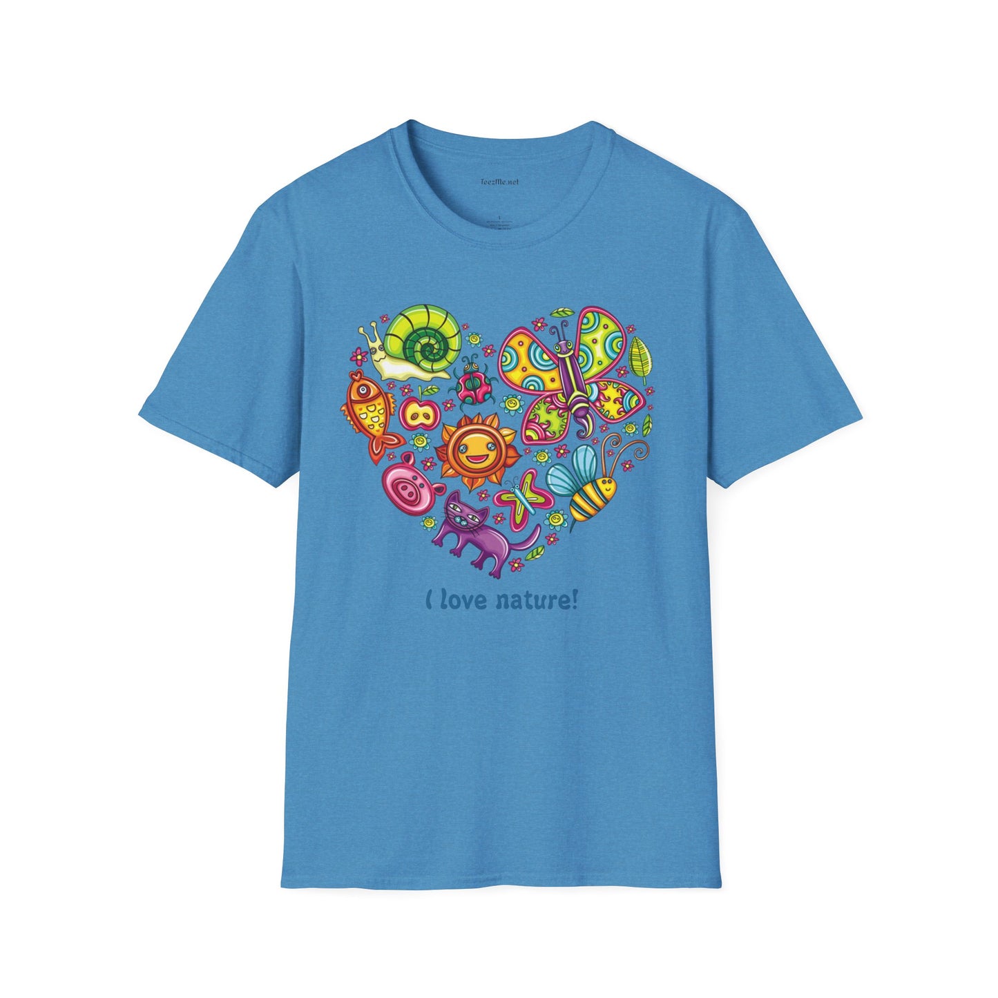 I love nature Unisex SoftStyle T-Shirt 100% Cotton Graphic