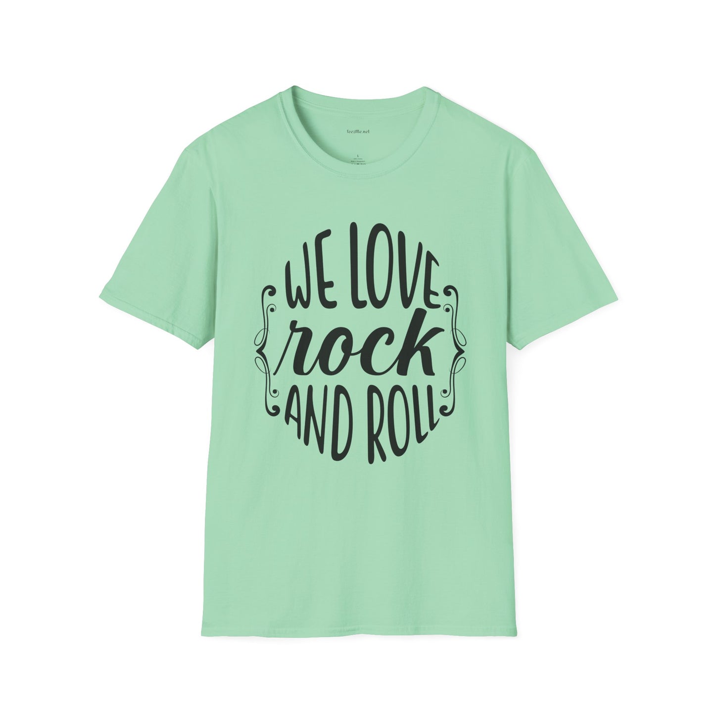 We Love Rock and Roll  - Unisex Softstyle T-Shirt 100% Cotton Graphic