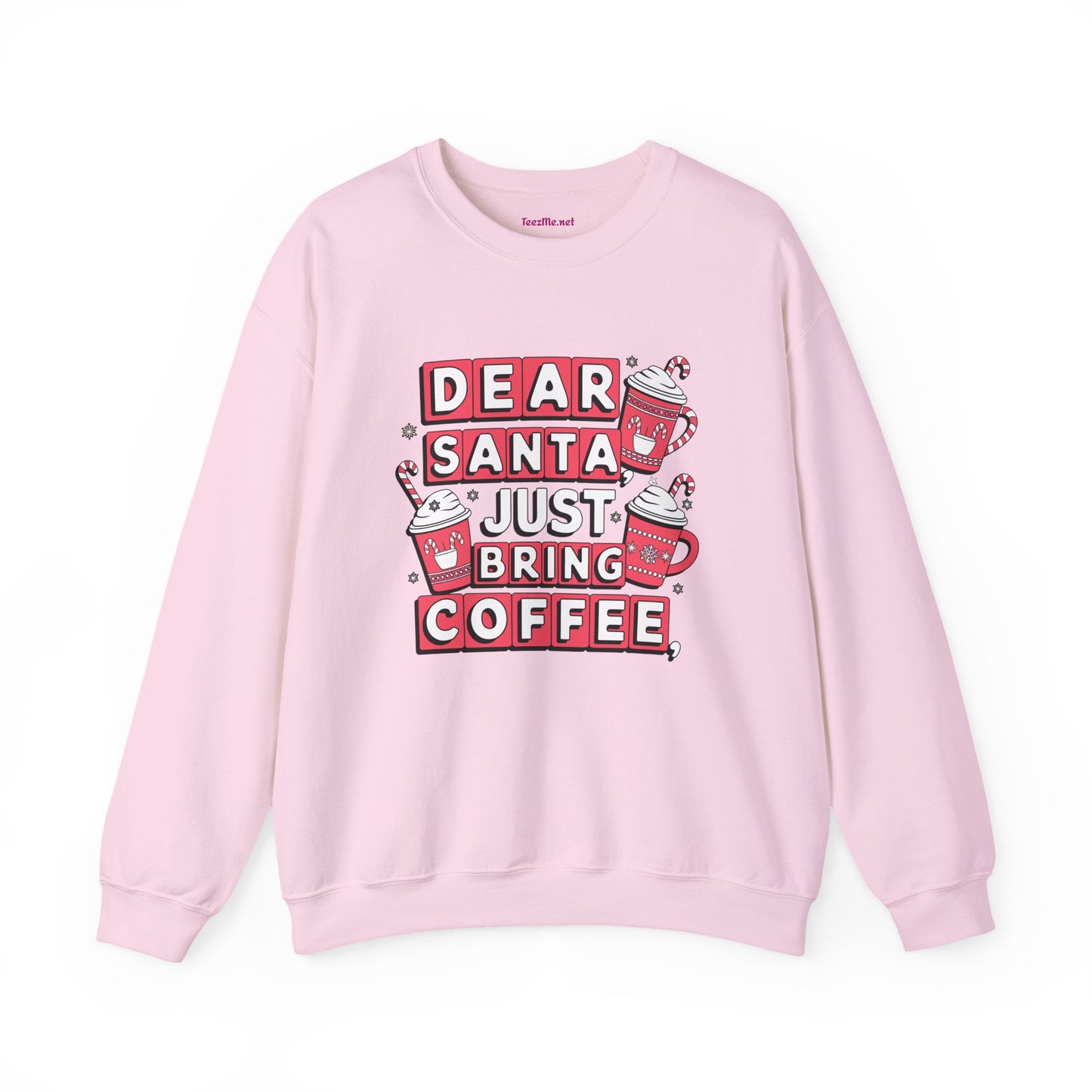 Dear Santa, Just Bring Coffee Unisex Heavy Blend™ Crewneck Sweatshirt