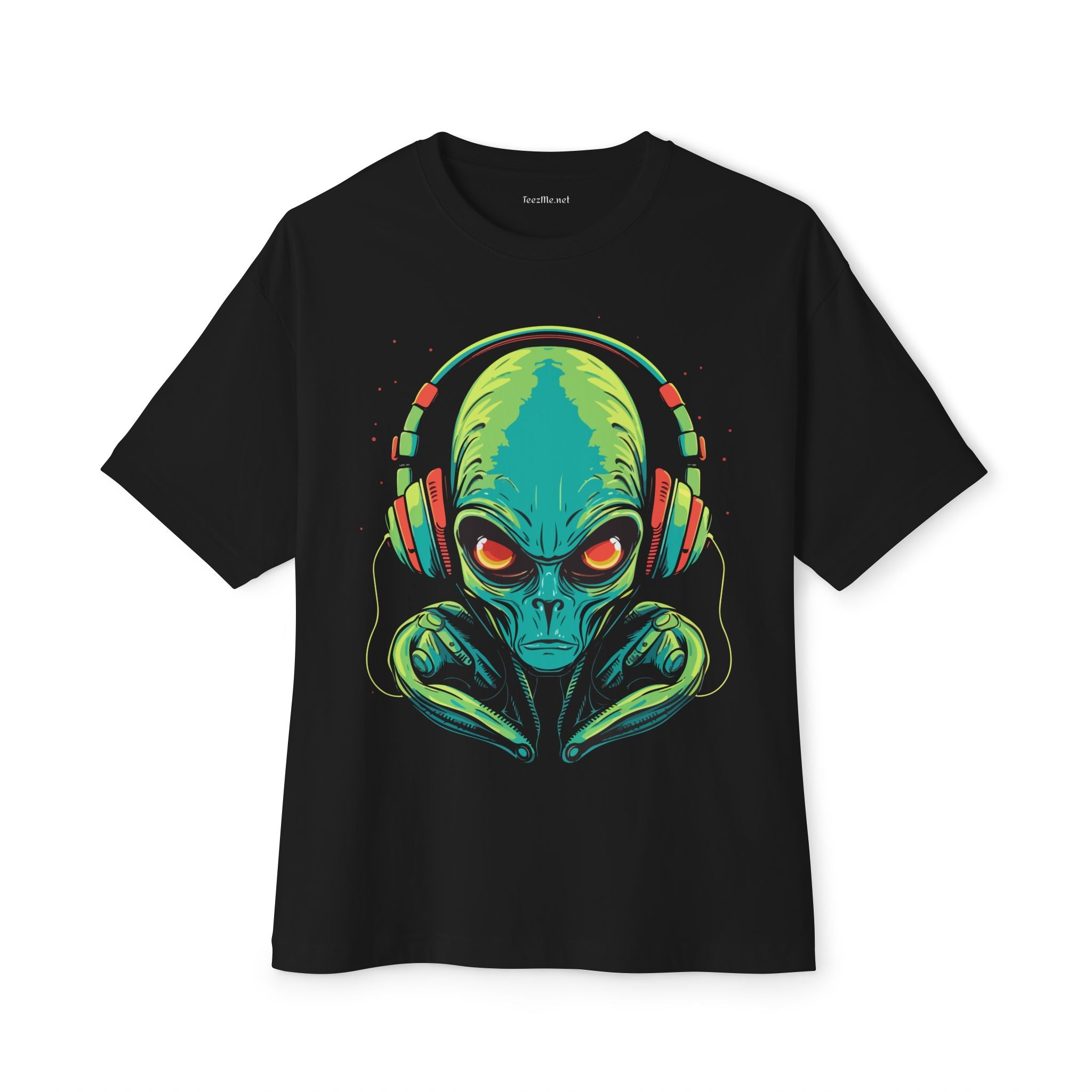 Alien Music Lover Unisex Oversized Boxy Tee