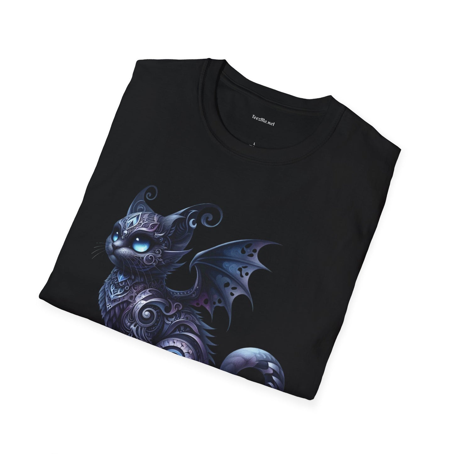 Black Fairy Cat -Shirt 100% Cotton Graphic