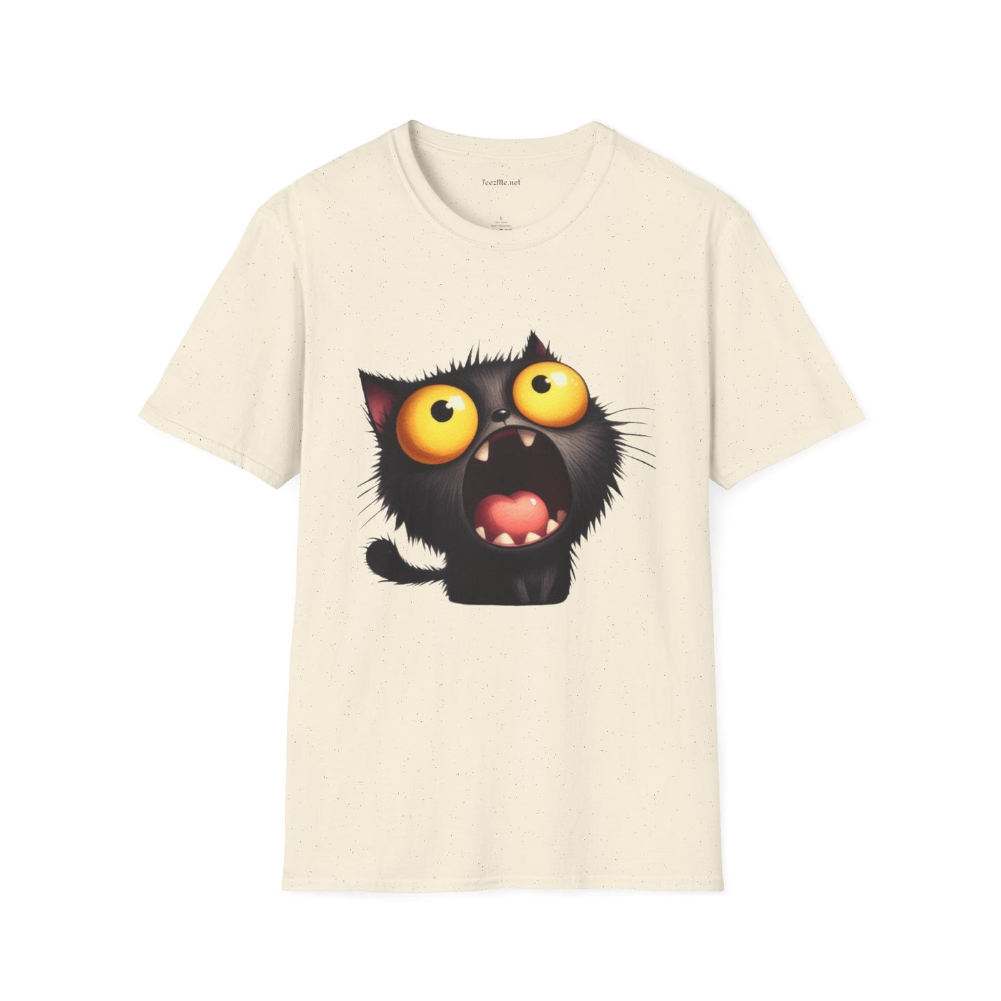 Crazy Cat 3 Unisex SoftStyle T-Shirt 100% Cotton Graphic