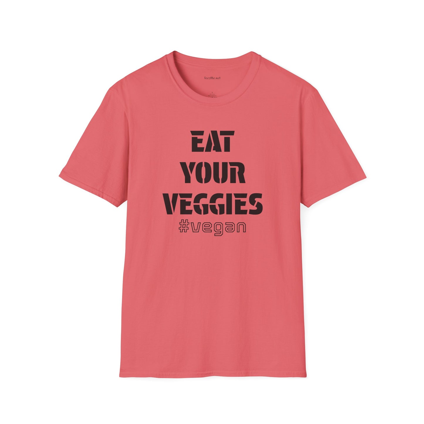 Eat Your Veggies #vegan Unisex Softstyle T-Shirt 100% Cotton Graphic