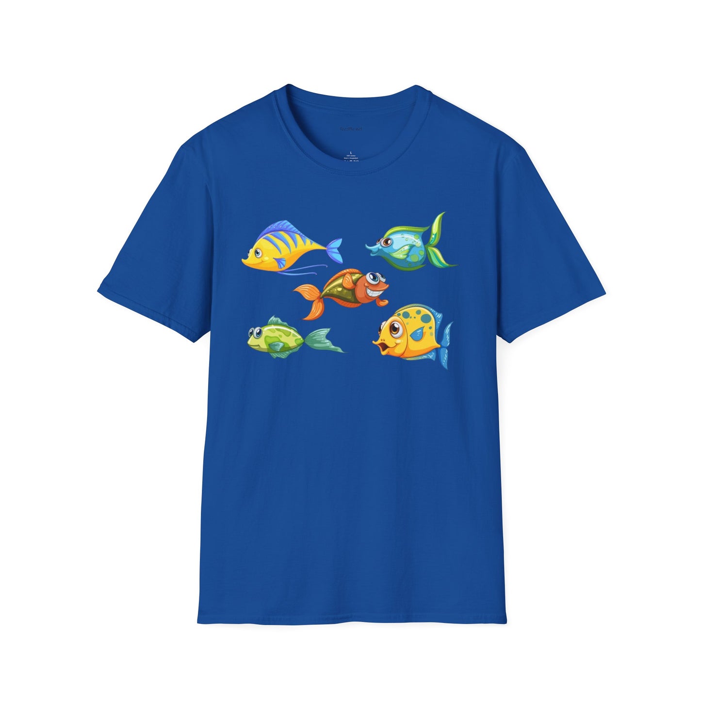 Fish (illustration) - Unisex Softstyle T-Shirt 100% Cotton Graphic