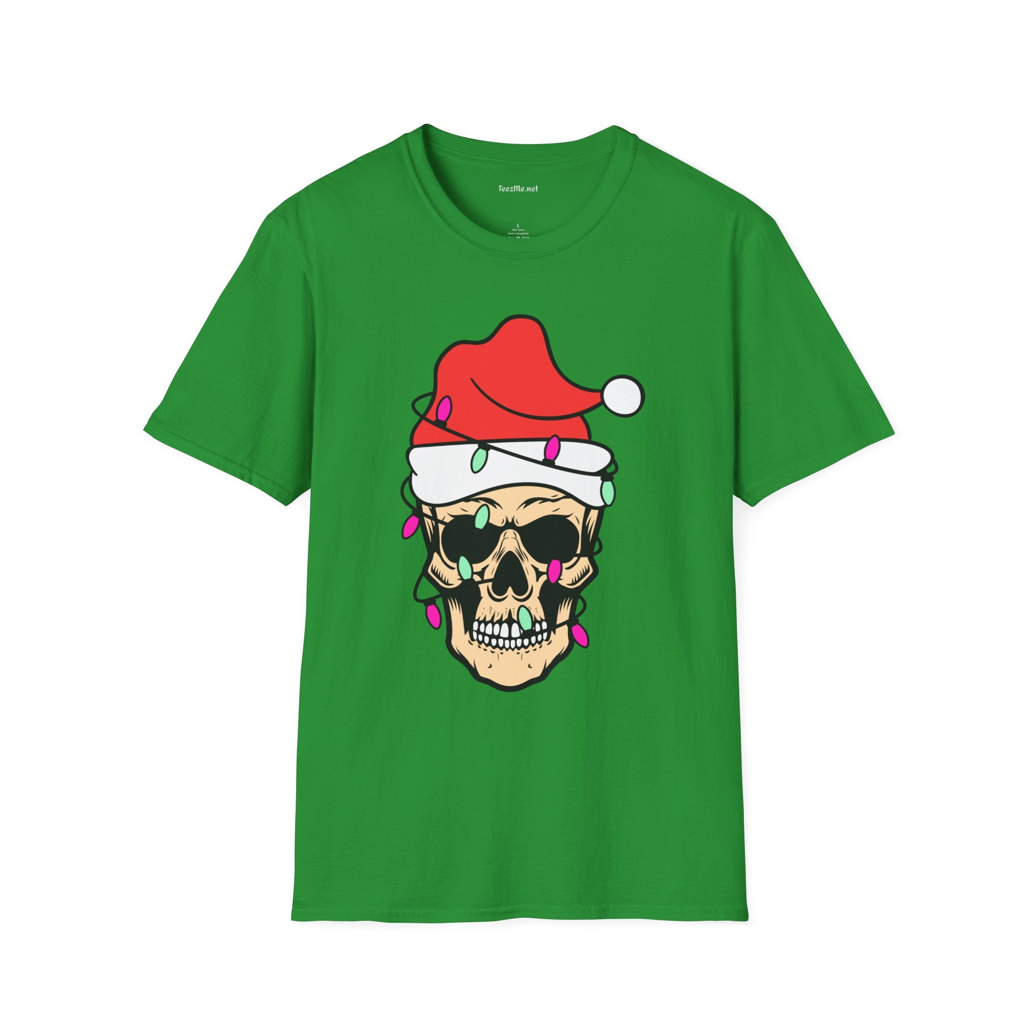 Skeleton Santa Unisex Softstyle T-Shirt 100% Cotton Graphic