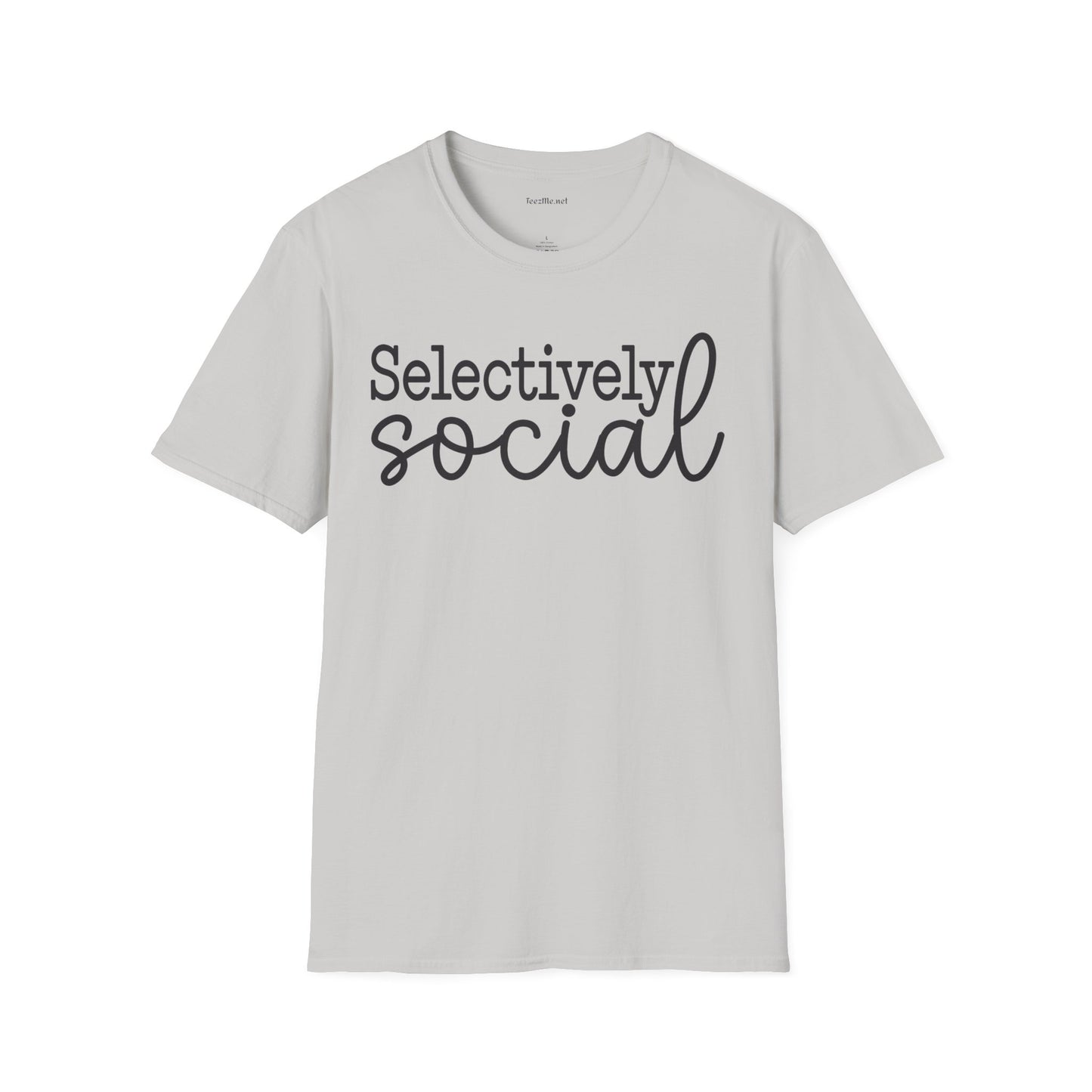 Selectively Social Unisex Softstyle T-Shirt 100% Cotton Graphic