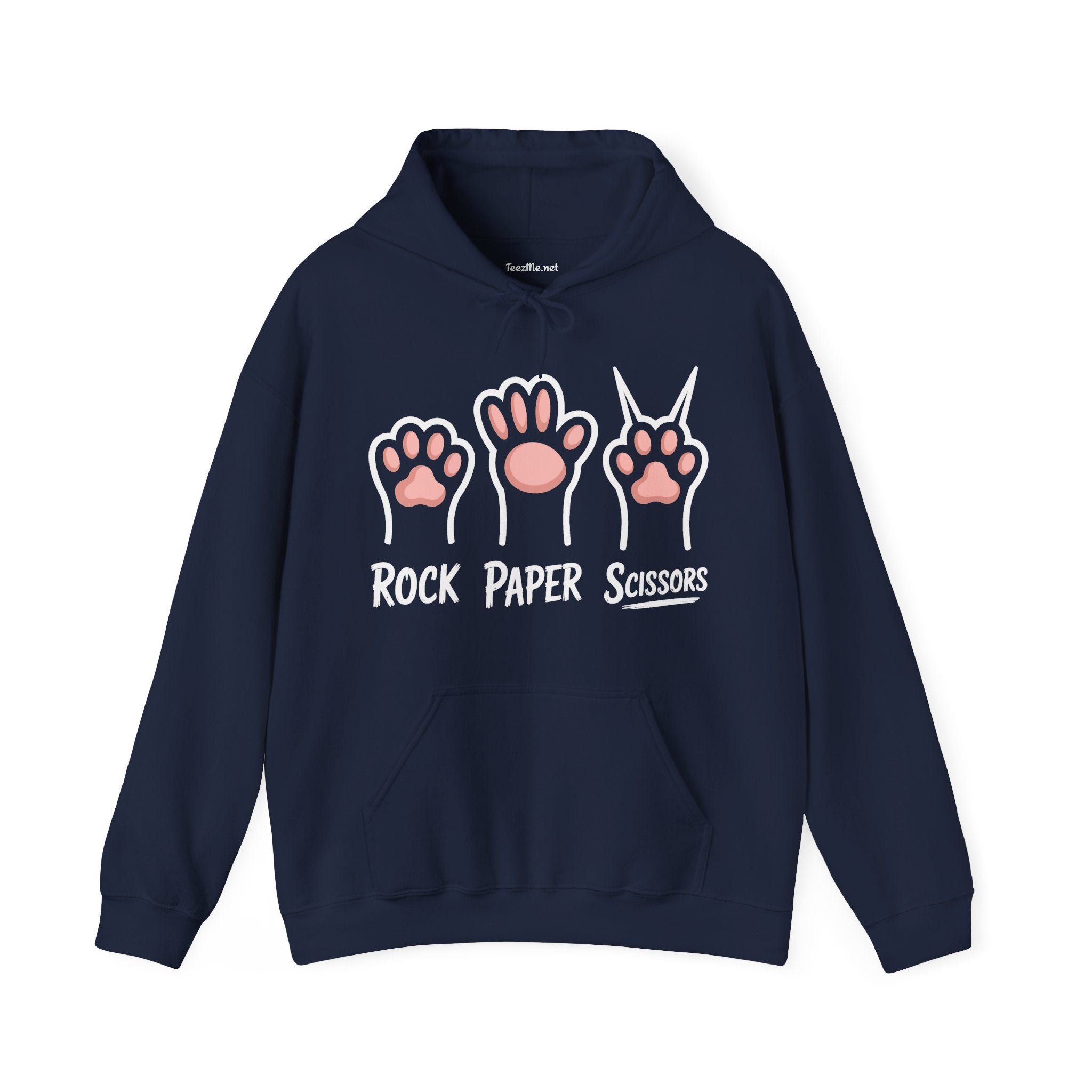 Rock Paper Scissors Cat Unisex Heavy Blend™ Hooded Sweatshirt