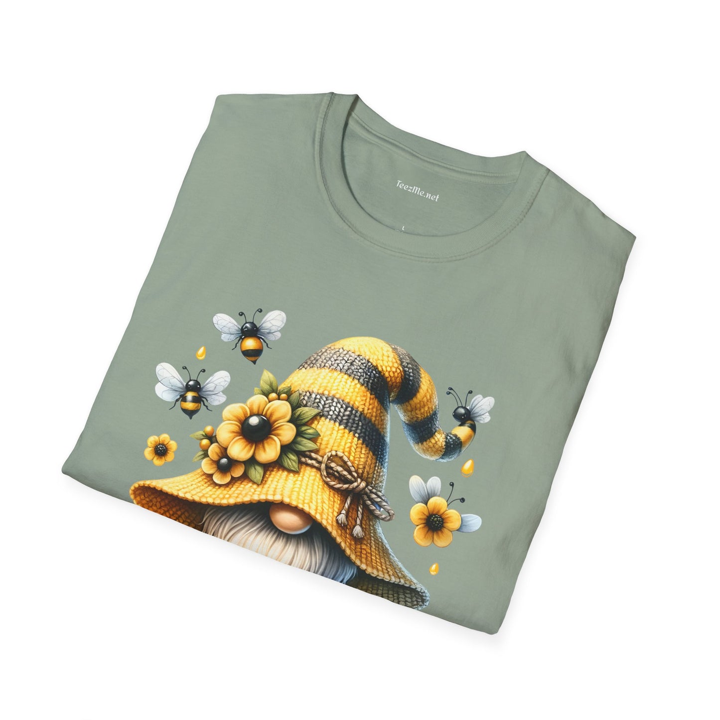 Honey Bee Gnome 41 Unisex Soft Style T-Shirt 100% Cotton Graphic