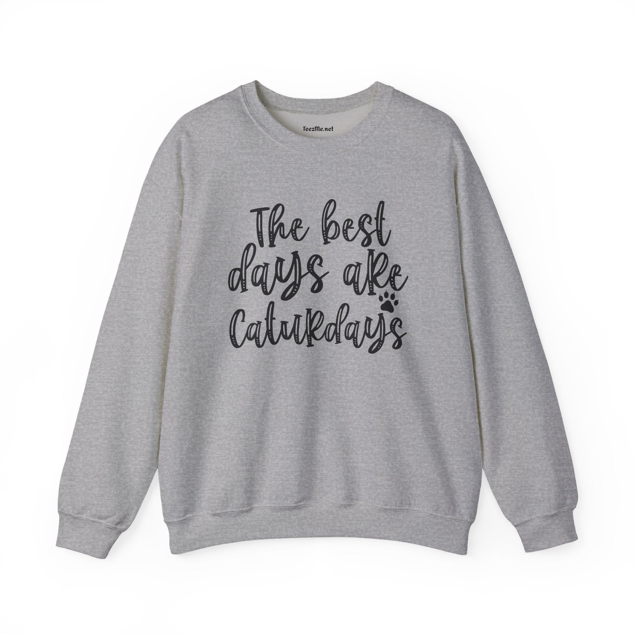 The best days are Caturdays Unisex Heavy Blend™ Crewneck Sweatshirt Graphic