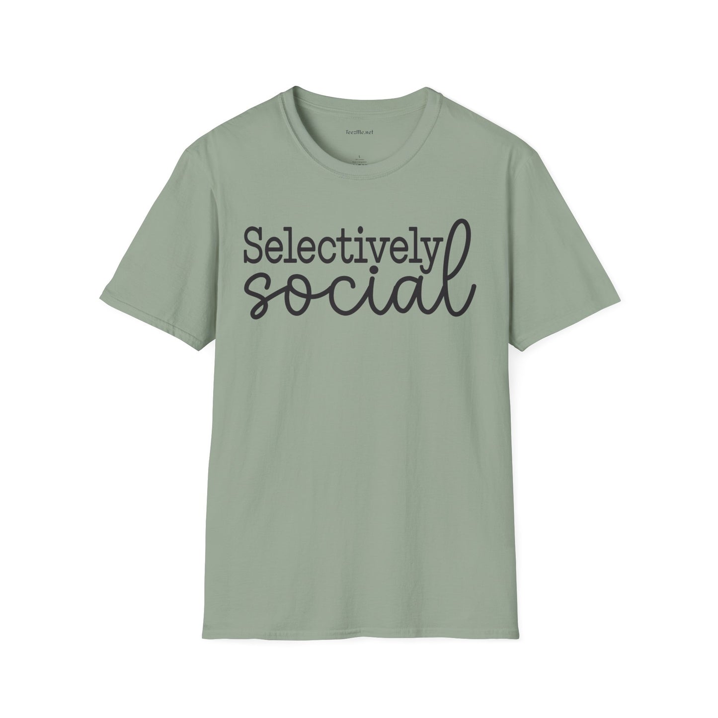 Selectively Social Unisex Softstyle T-Shirt 100% Cotton Graphic
