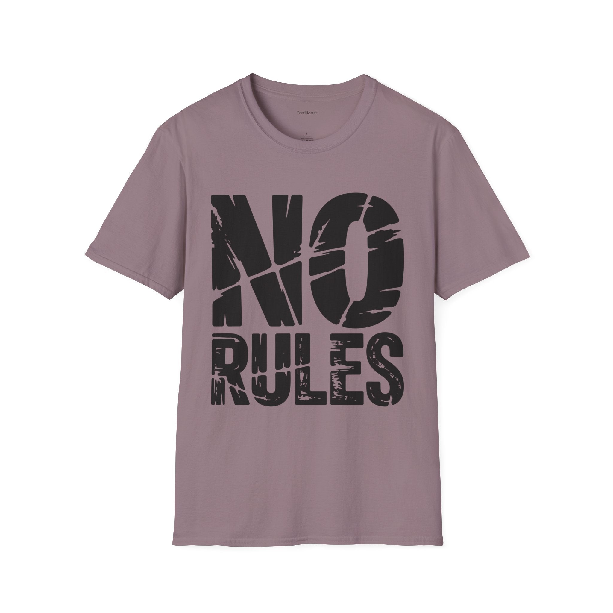 T-Shirt — "NO RULES" Bold Graphic Tee (Edgy Streetwear, Rebellious Statement Shirt)