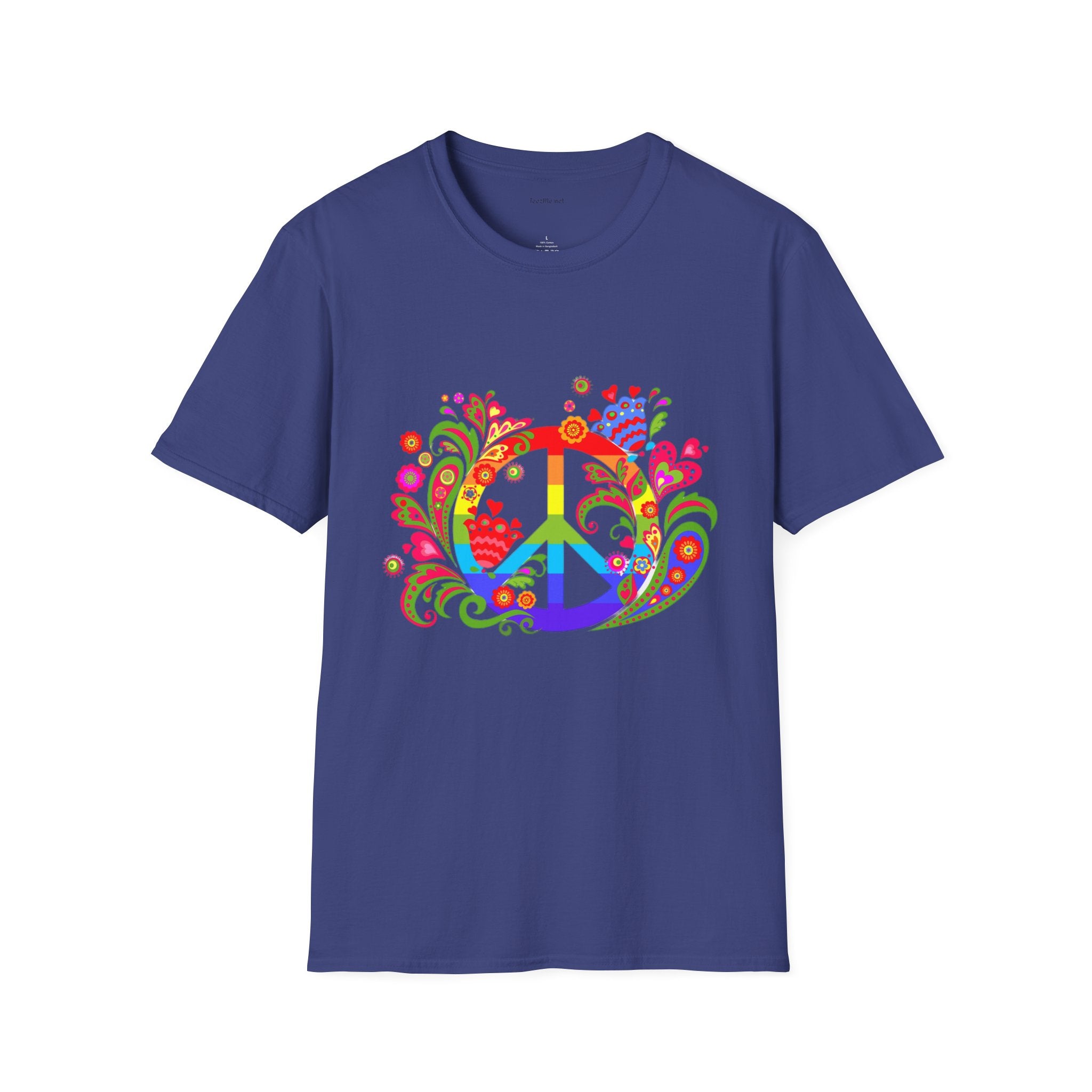 Peace sign illustration - Unisex Softstyle T-Shirt 100% Cotton Graphic
