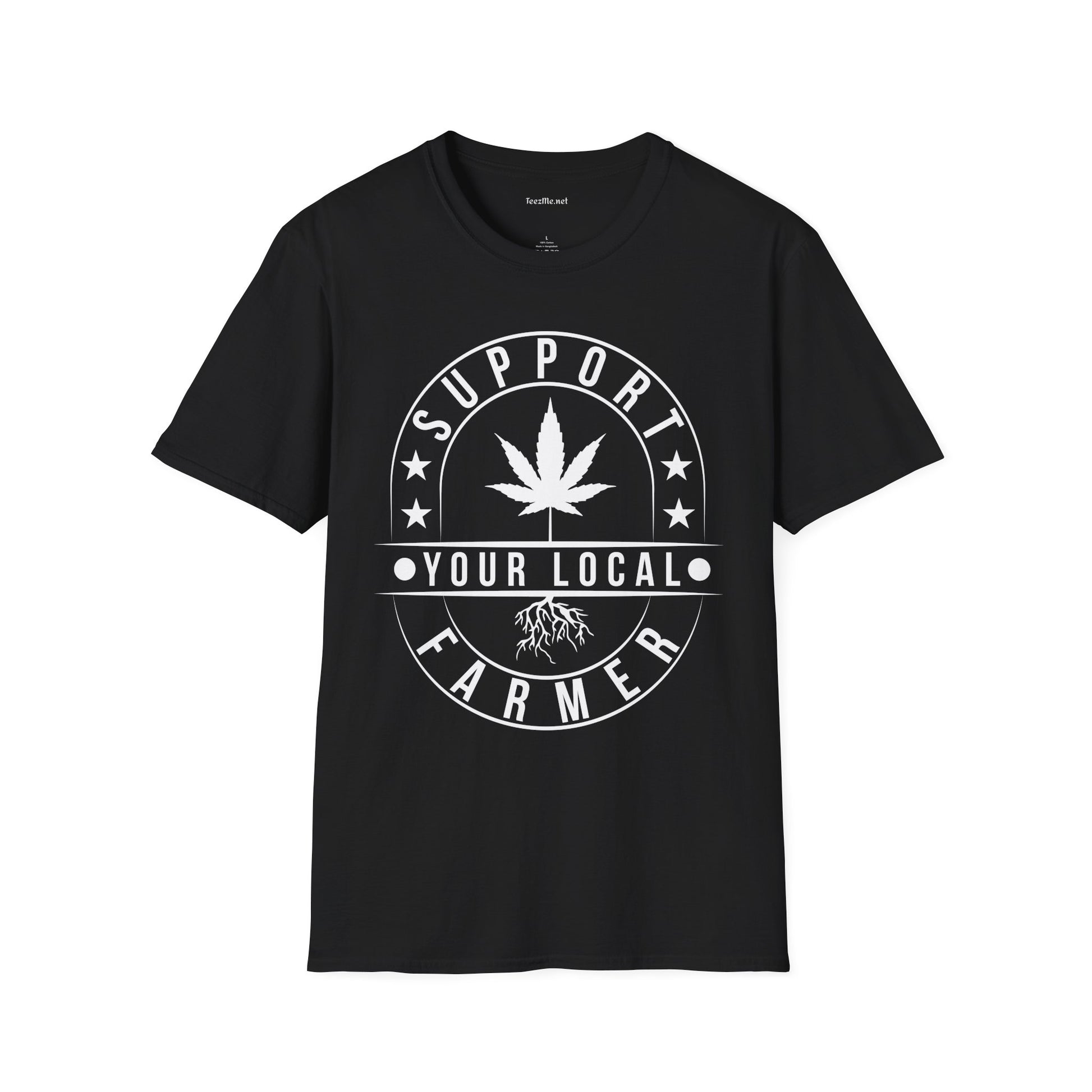 Support Your Local Farmer 420 Unisex Soft Style T-Shirt 100% Cotton Graphic