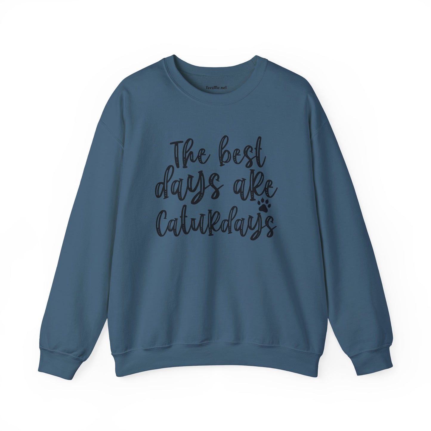 The best days are Caturdays Unisex Heavy Blend™ Crewneck Sweatshirt Graphic