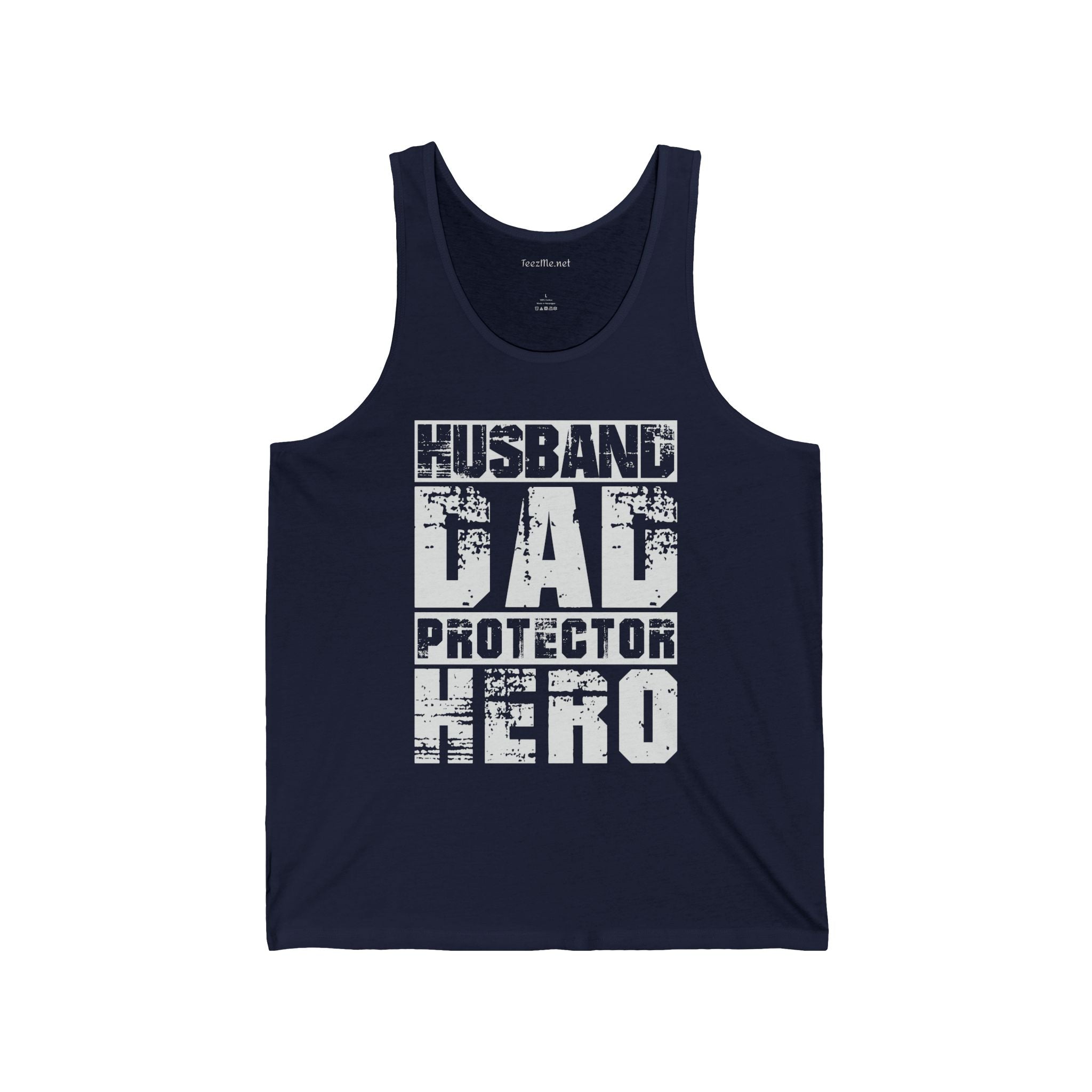 Husband Dad Protector Hero Unisex Jersey Tank